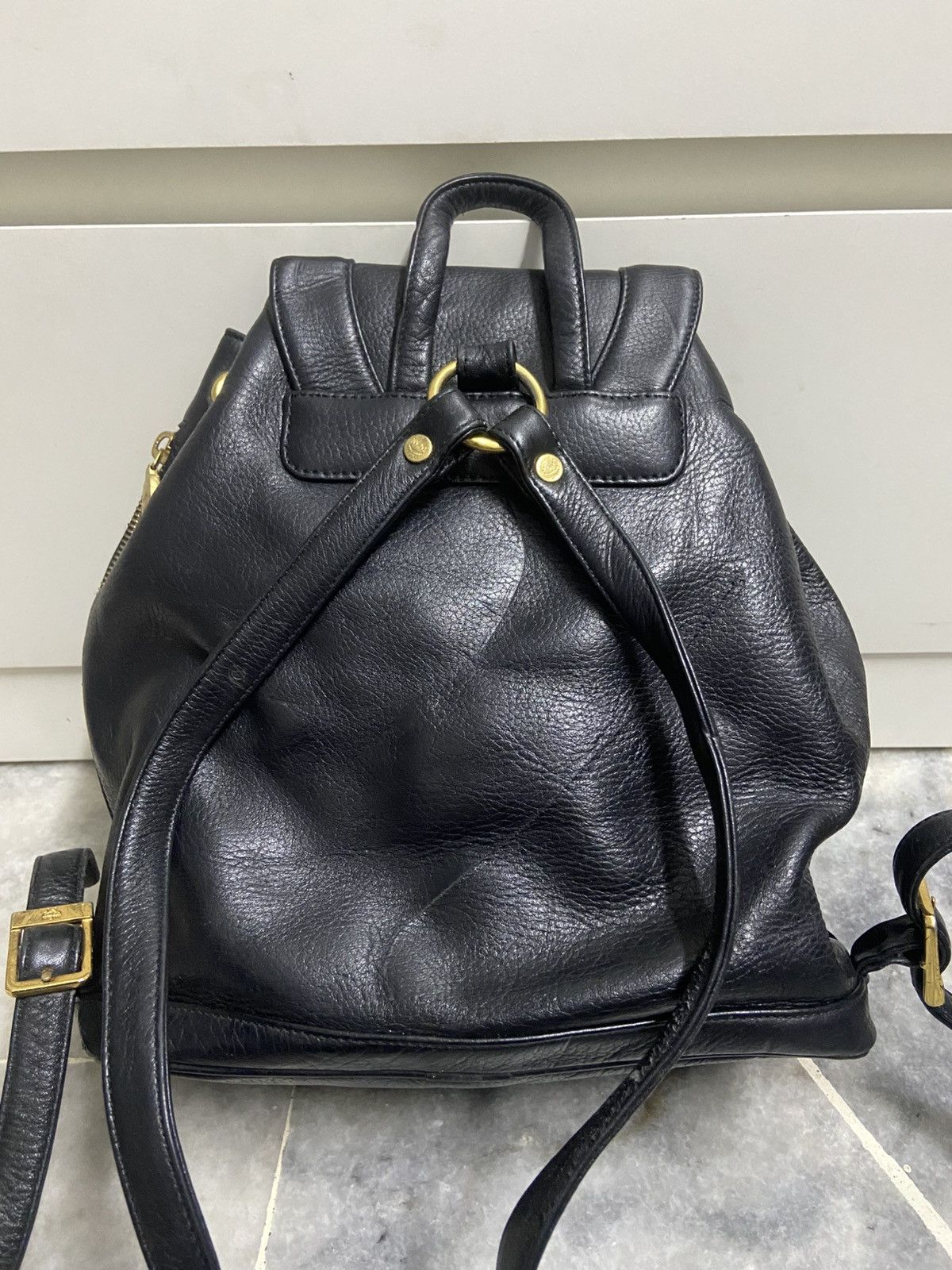 MCM MCM Vintage Black Leather Backpack Size ONE SIZE - 2 Thumbnail