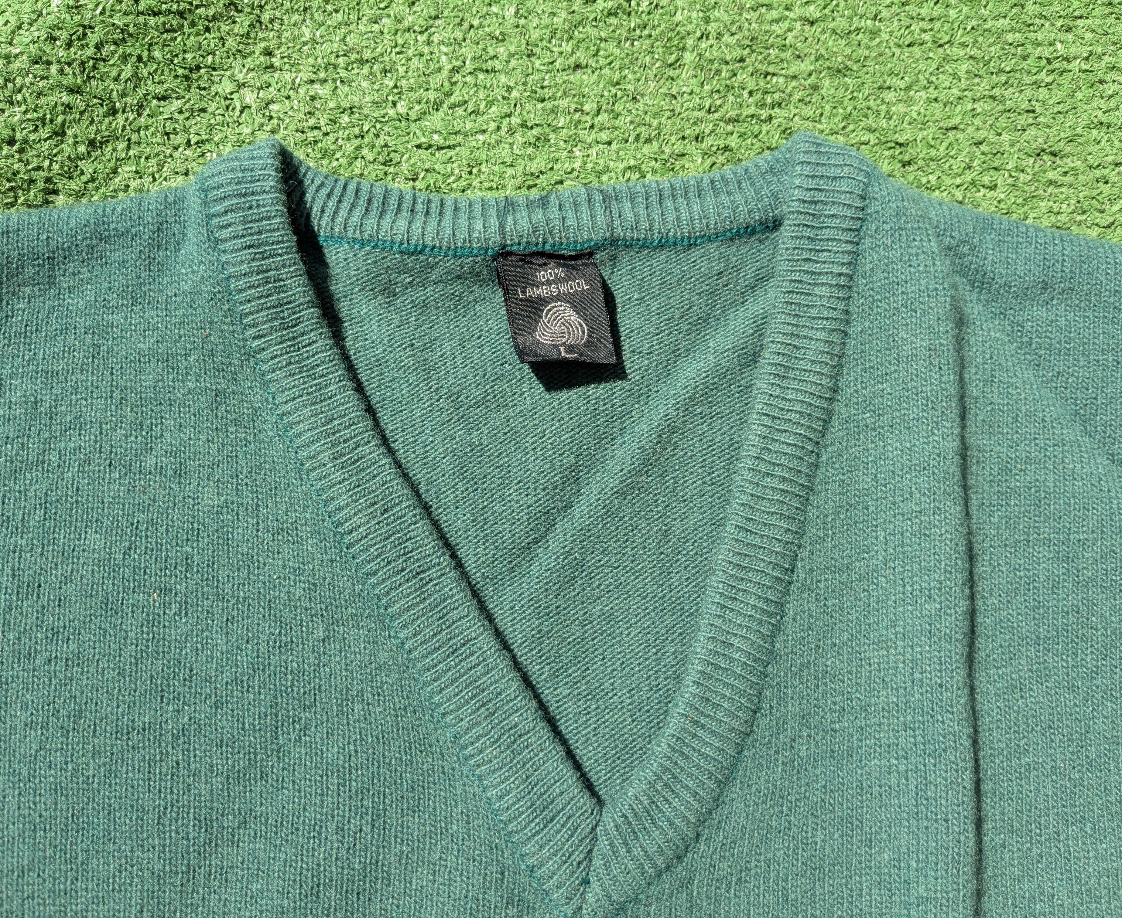 Other Giordano Lambswool Forest Green V-Neck Pullover Sweater Size US M / EU 48-50 / 2 - 6 Thumbnail
