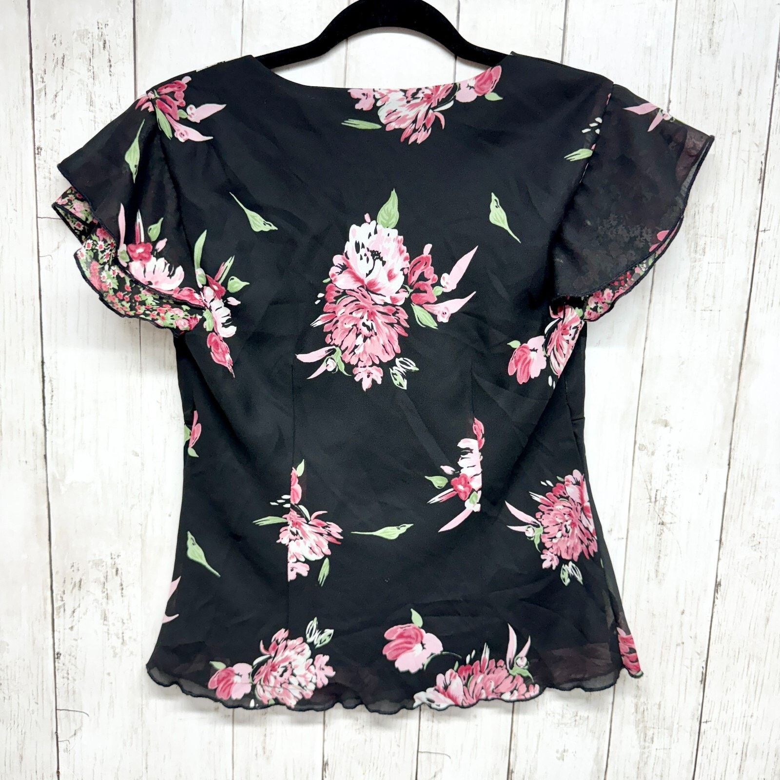 Other AGB Byer Collection Top Small Deep VNeck Short Sleeve Blouse Size S / US 4 / IT 40 - 5 Thumbnail