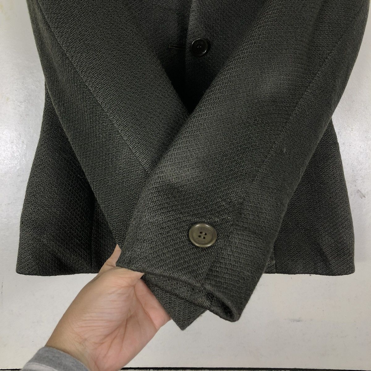 Celine 🔥RICH GREY HERRINGBONE DOUBLE BREAST CELINE PARIS Size S / US 4 / IT 40 - 15 Thumbnail