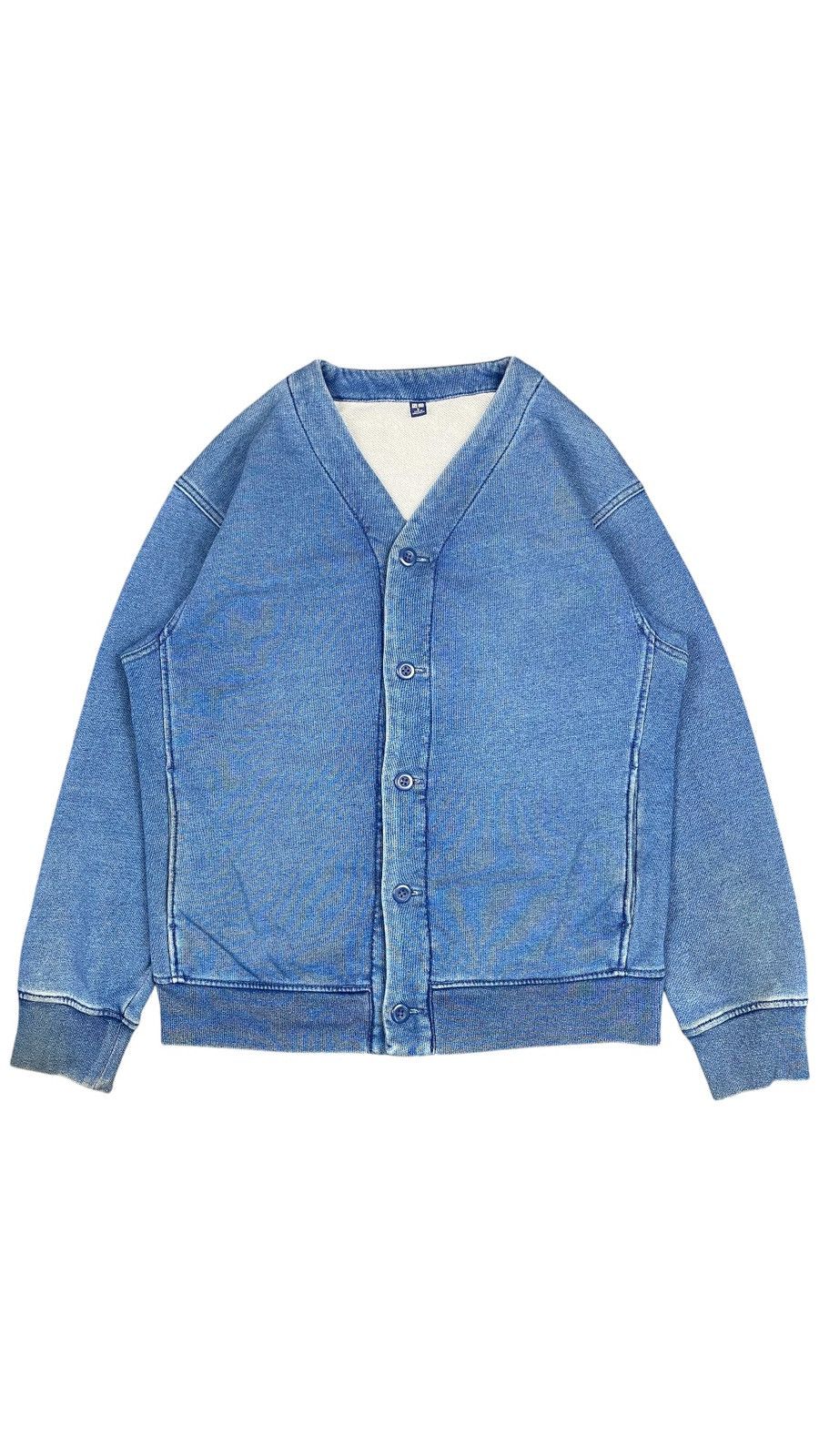 Uniqlo × Vintage Washed Denim Cardigan Size US S / EU 44-46 / 1 - 1 Thumbnail
