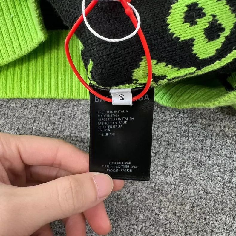 Balenciaga Balenciaga Full printed barrage fluorescent green wool kni Size US S / EU 44-46 / 1 - 6 Thumbnail