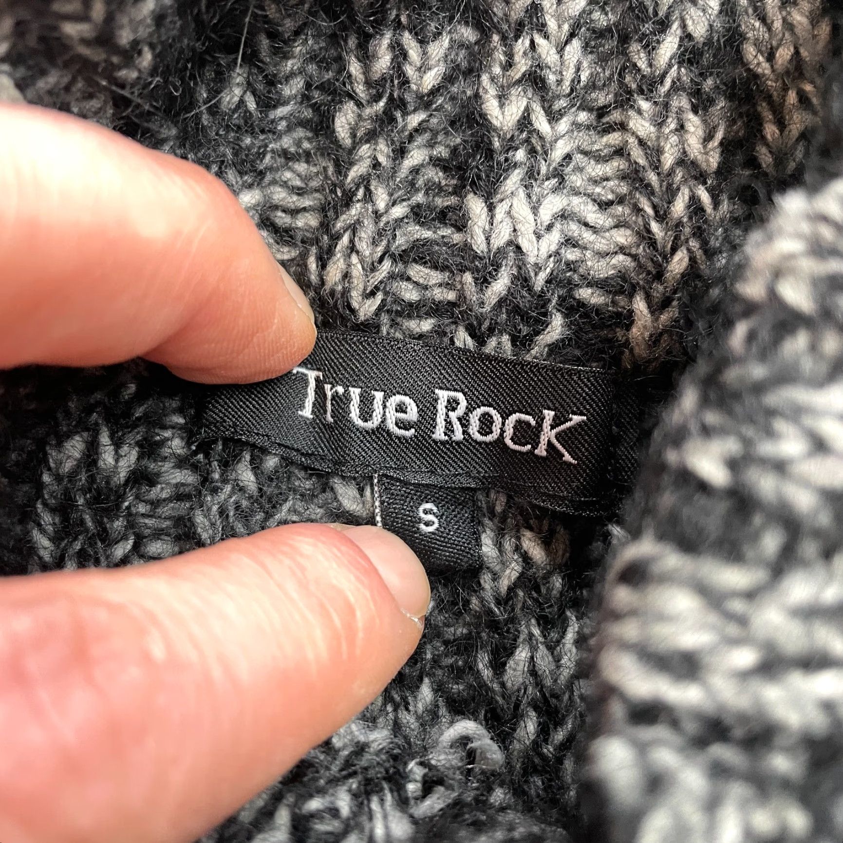 Vintage VINTAGE True Rock Sweater Womens Small Gray Knit High Button Neck Pullover Sweatshirt Size S / US 4 / IT 40 - 7 Thumbnail