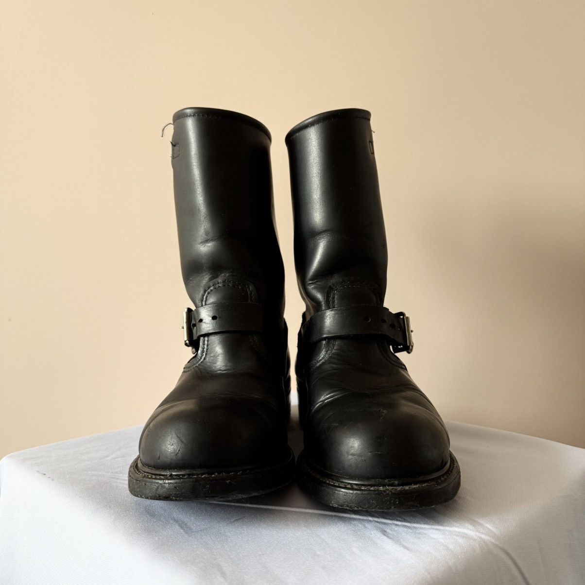 Dirk Bikkembergs Vintage 90s Engineer Made In USA Leather Boots Style Wesco Size US 7 / IT 37 - 2 Thumbnail