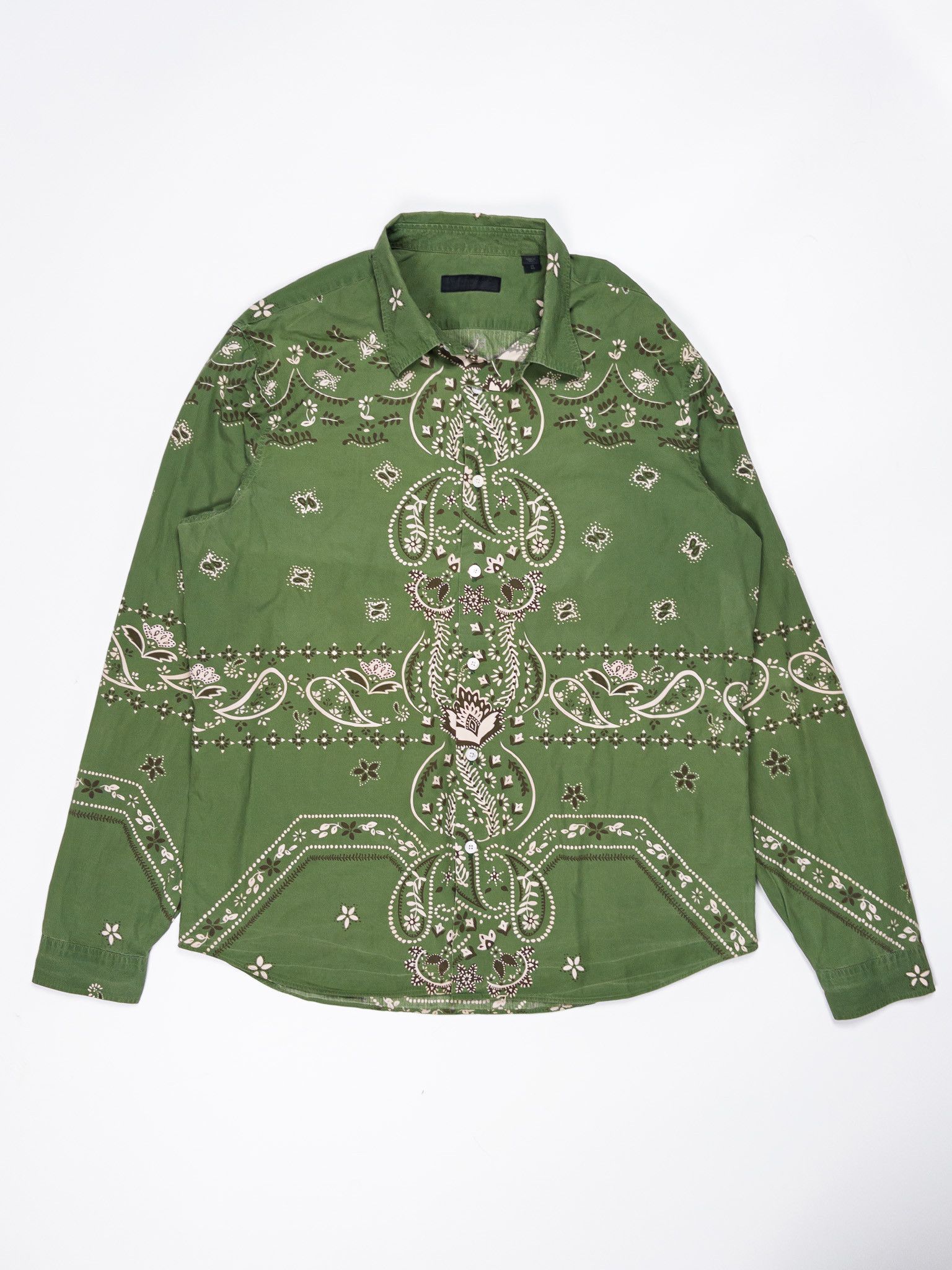 Burberry Prorsum Burberry Prorsum AW15 Paisley Bandana Print Shirt Size US L / EU 52-54 / 3 - 1 Thumbnail