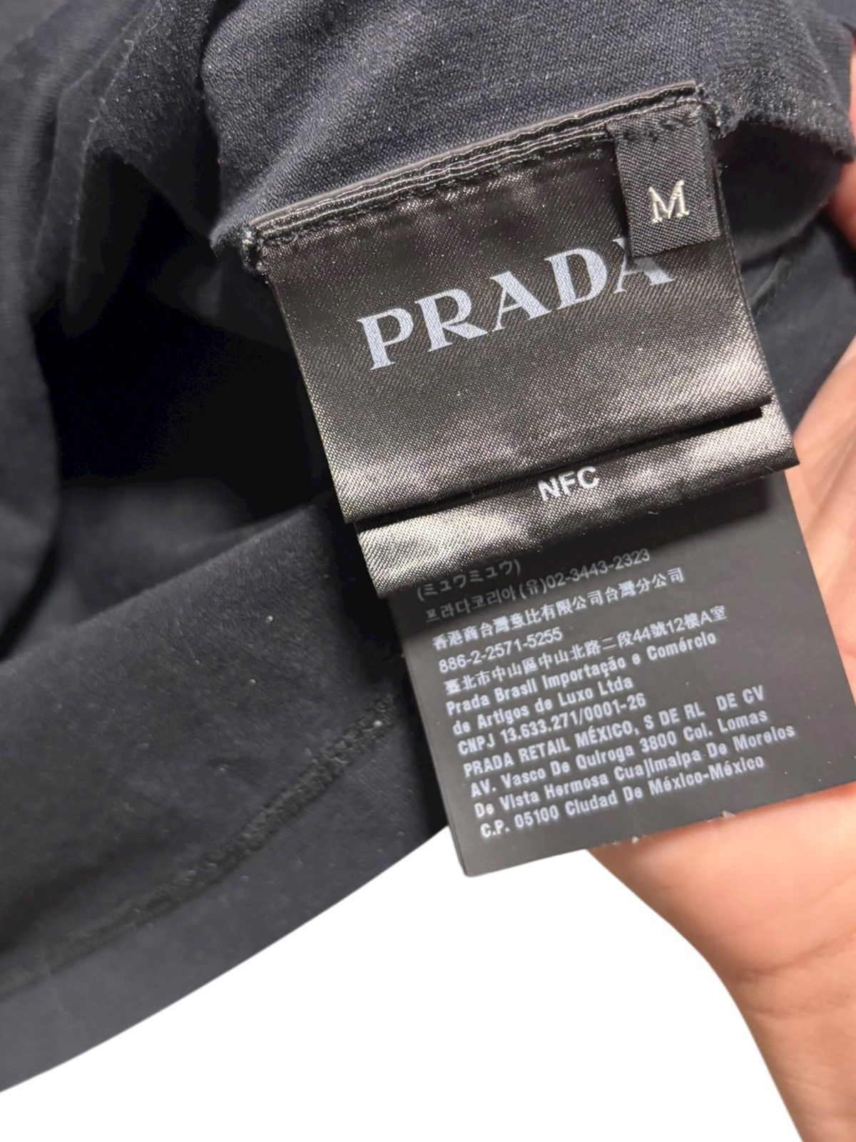 Prada Prada Nylon Pocket Tee Mens Size Medium Black Size US M / EU 48-50 / 2 - 5 Thumbnail