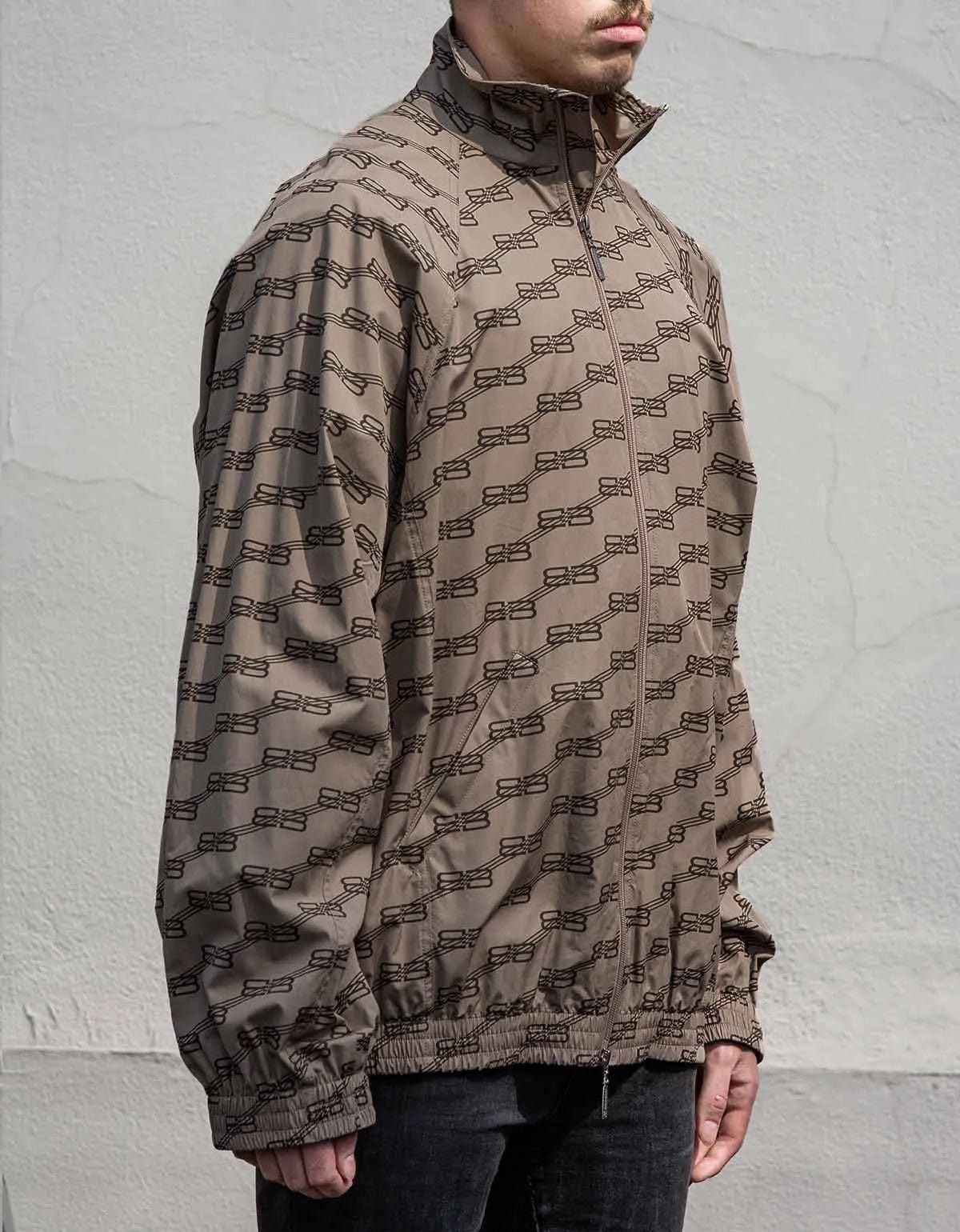Balenciaga Balenciaga Beige All-Over BB Monogram Tracksuit Jacket Size US XXS / EU 40 - 4 Thumbnail
