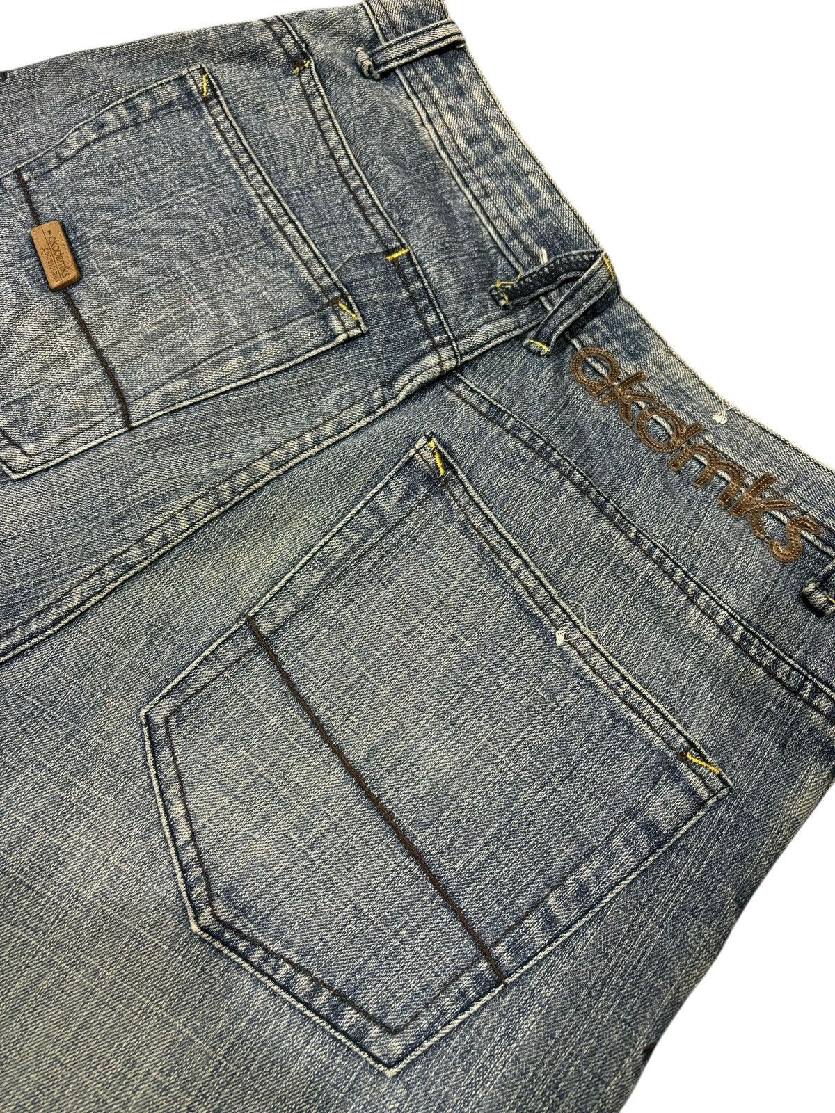 Akademiks × If Six Was Nine 90s Vtg Akademiks Baggy Wide Leg Patchwork Distressed Jeans Size US 32 / EU 48 - 7 Thumbnail