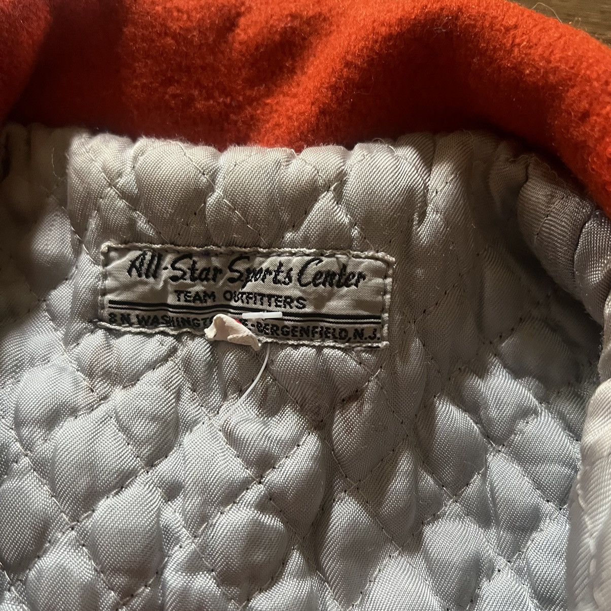 Vintage Vtg 70s Orange Wool Letterman's Jacket Size US XS / EU 42 / 0 - 3 Thumbnail