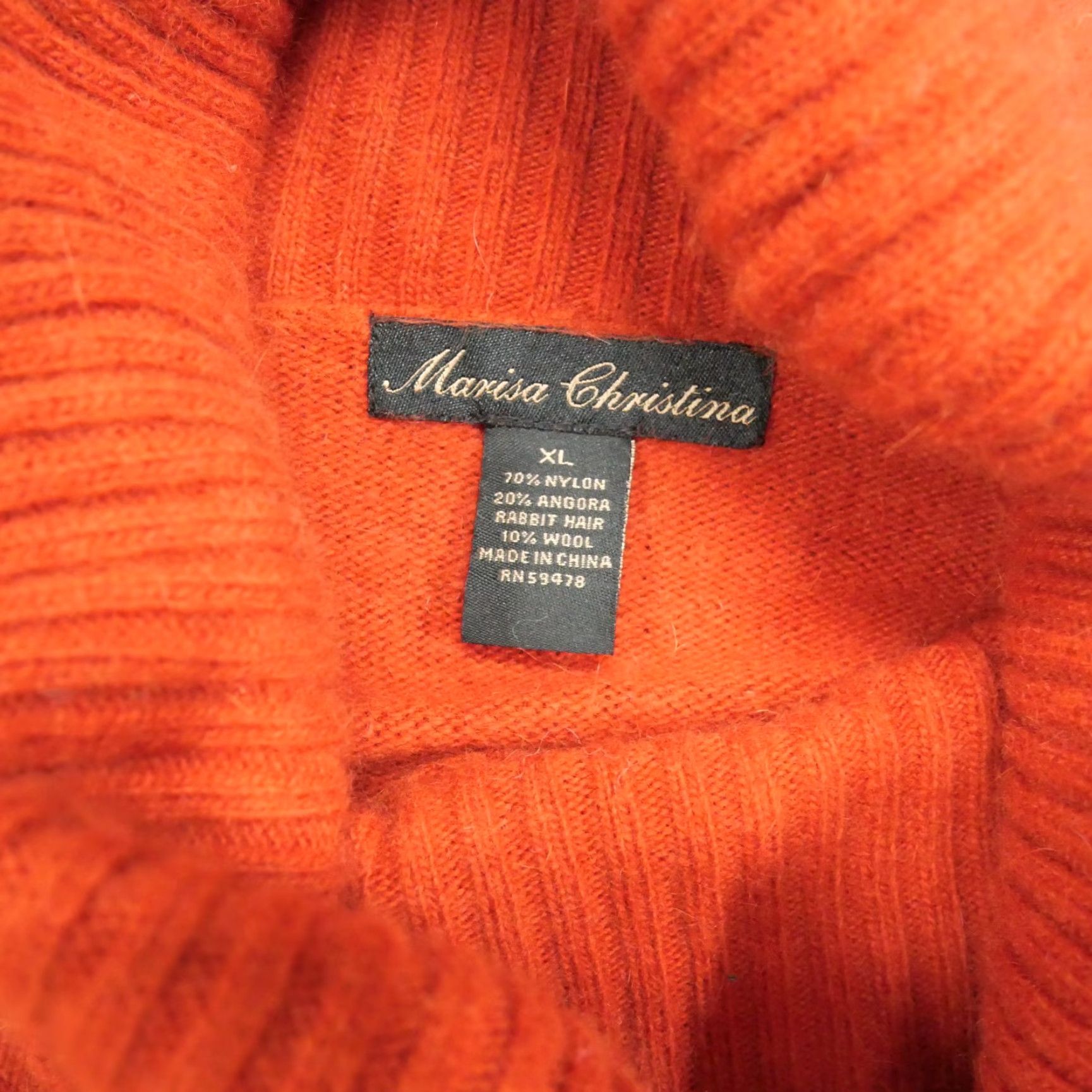 Vintage VINTAGE Marisa Christina Sweater Womens XL Orange Angora Hair Blend Turtle Neck Pullover Size XL / US 12-14 / IT 48-50 - 6 Thumbnail