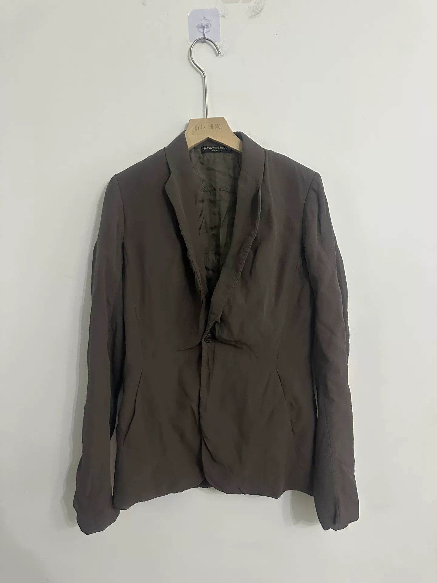 Rick Owens Rick Owens Wrinkled Satin Blazer Jacket Size US M / EU 48-50 / 2 - 1 Thumbnail