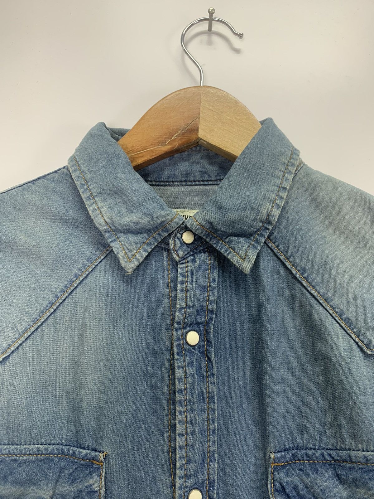 NANO universe Vintage Western Denim Jacket Size US L / EU 52-54 / 3 - 4 Thumbnail