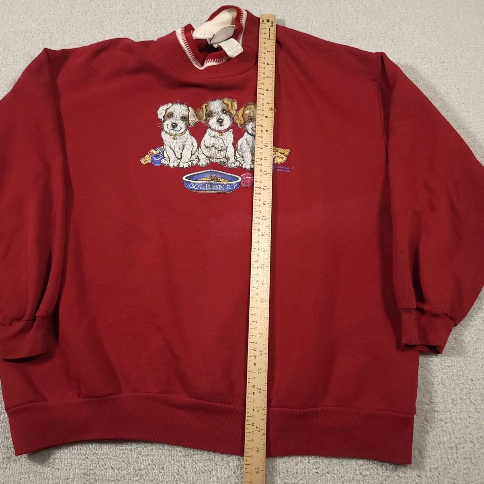 Vintage VINTAGE Morning Sun Sweatshirt Women 2XL Red Puppies Dogs Made In USA Ladies Pullover Crew Neck Knit Cotton Blend Silhouette Regular Size XXL / US 16-18 / IT 52-54 - 5 Thumbnail