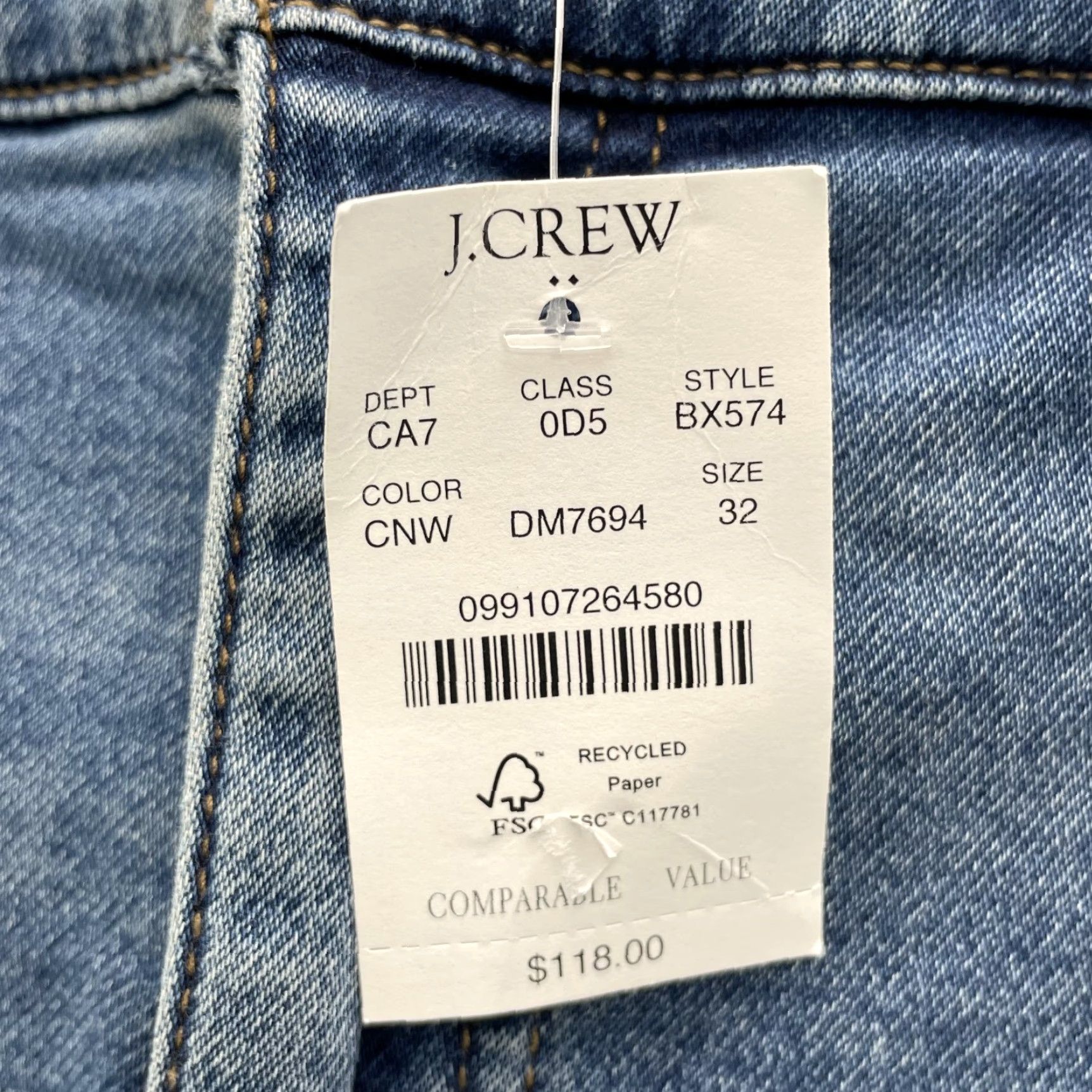 J.Crew VINTAGE J.Crew Jeans Womens 32 Mid Rise Skinny Denim Y2K Chic Academia Indie Preppy 90s Mens? Size 24" / US 00 / IT 34 - 2 Thumbnail