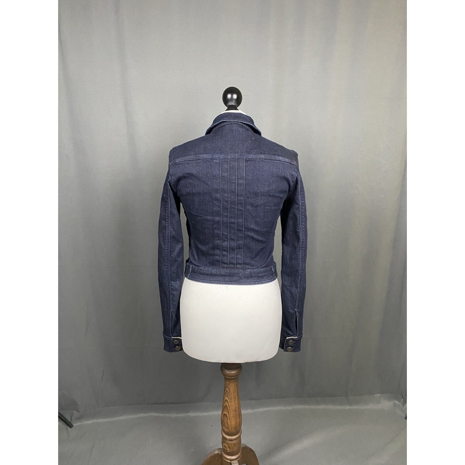 Burberry Burberry Brit Nova Check Women's Blue Denim Jeans Biker Jack Size M / US 6-8 / IT 42-44 - 7 Thumbnail