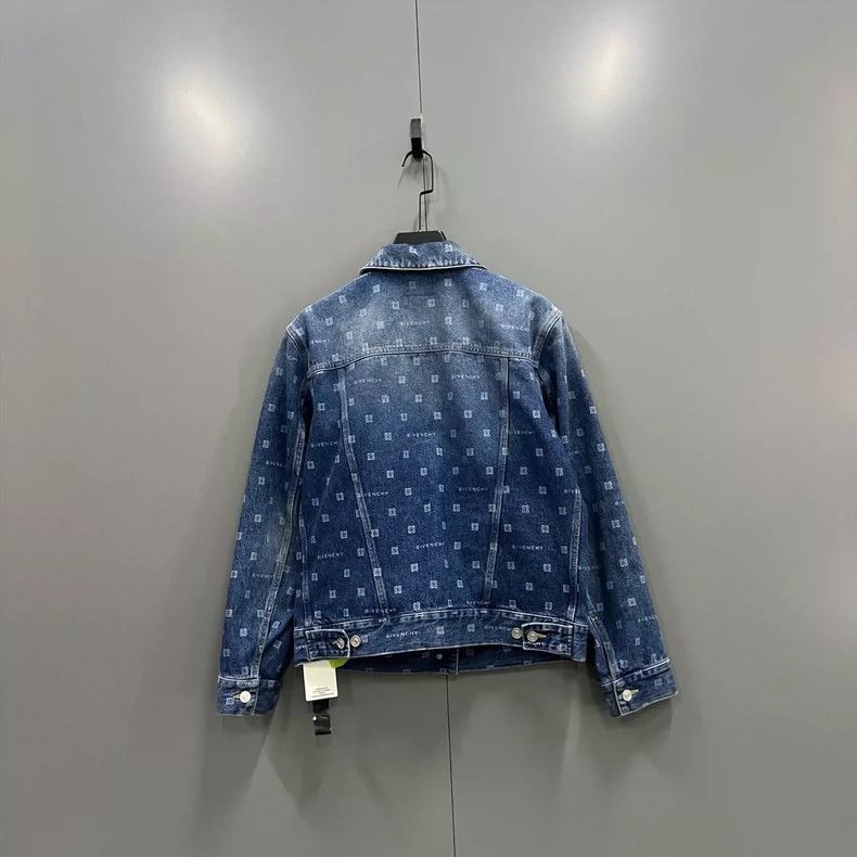 Givenchy Givenchy Logo Imprinted Single-Breasted Denim Jacket S Size US S / EU 44-46 / 1 - 3 Thumbnail