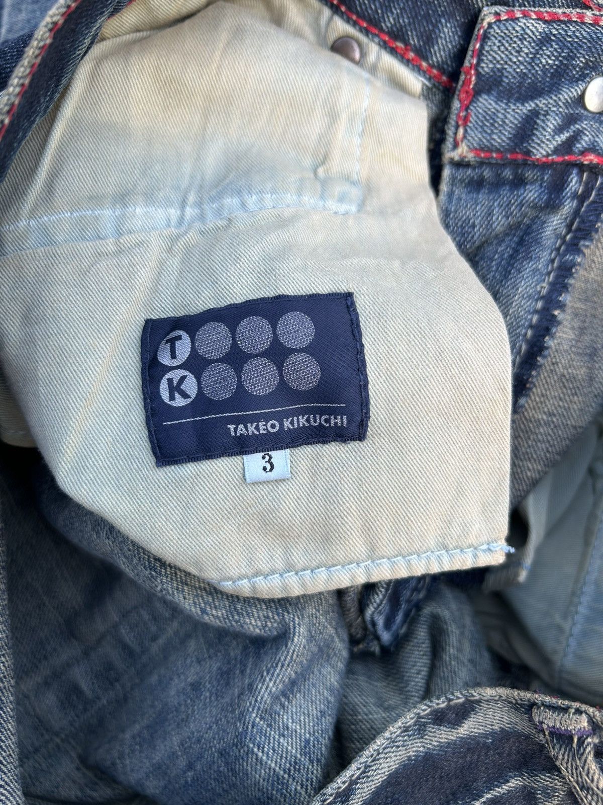 Kapital Vintage Takeo Kikuchi Japanese Distressed Denim Jeans Size US 32 / EU 48 - 11 Thumbnail
