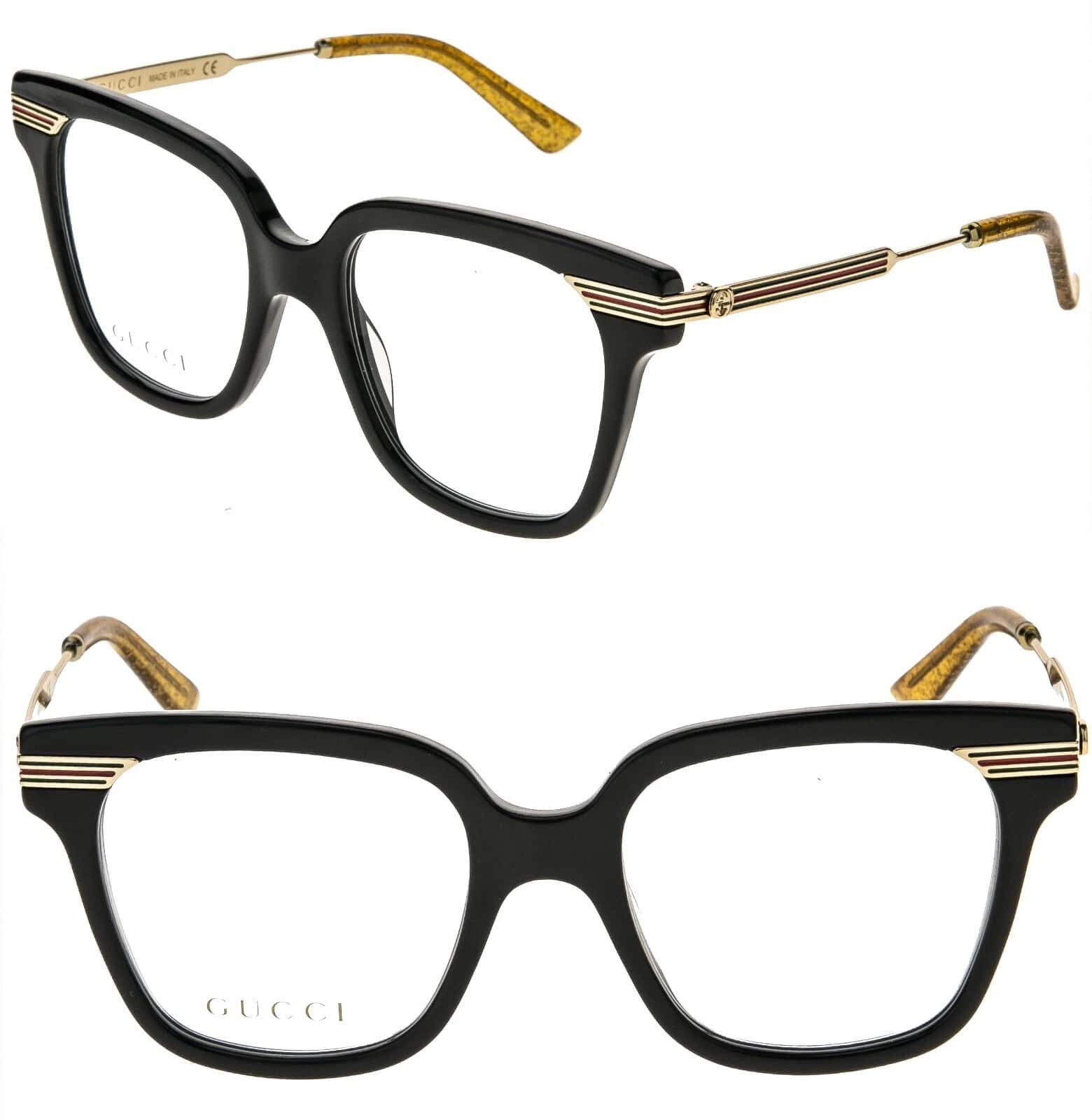 Gucci GUCCI GG0284O 0284 Web Stripe Gold Optical Eyeglasses 001 Size ONE SIZE - 1 Thumbnail
