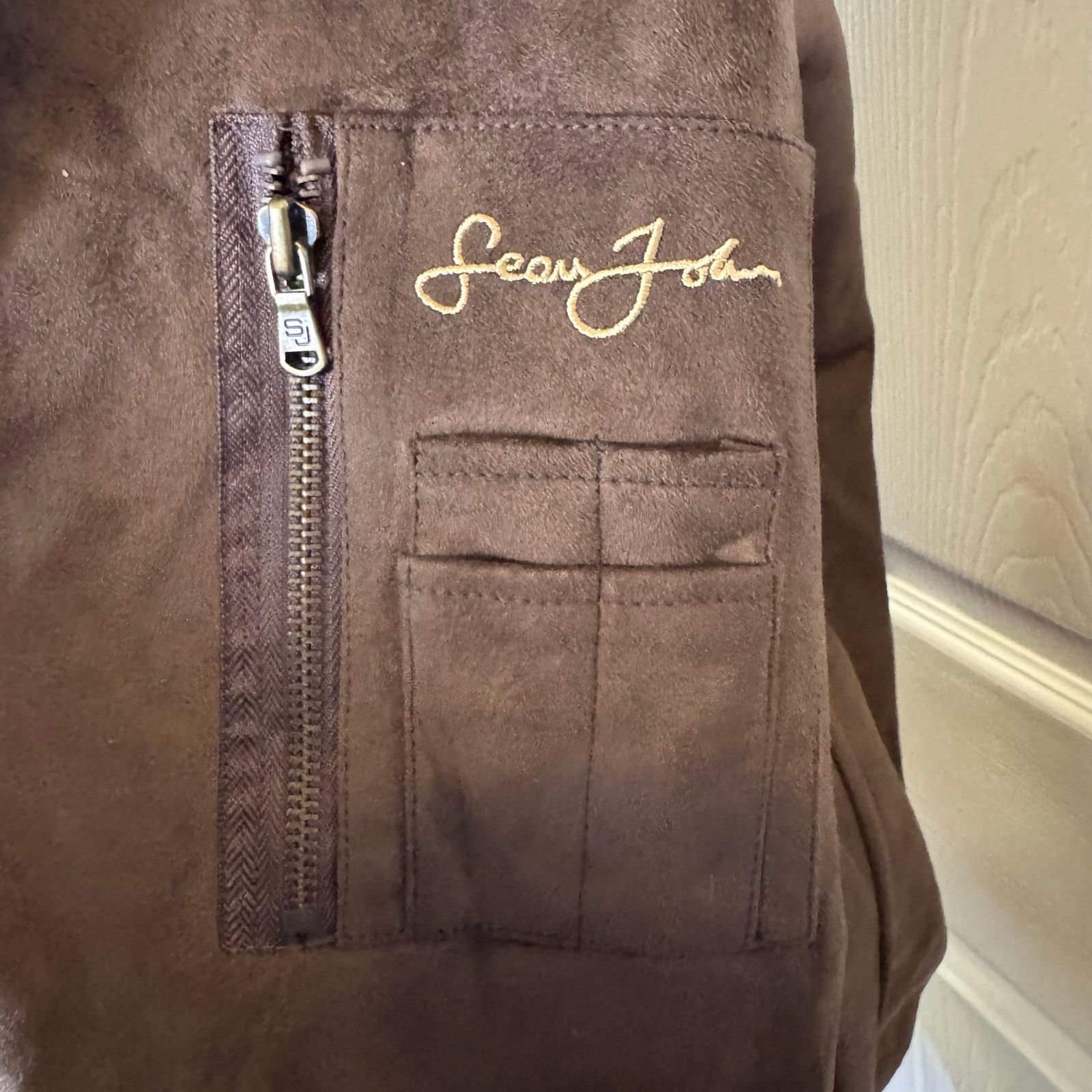 Sean John Sean John G-III Apparel Bomber Jacket Faux-Suede Men Sz L Size US L / EU 52-54 / 3 - 5 Thumbnail