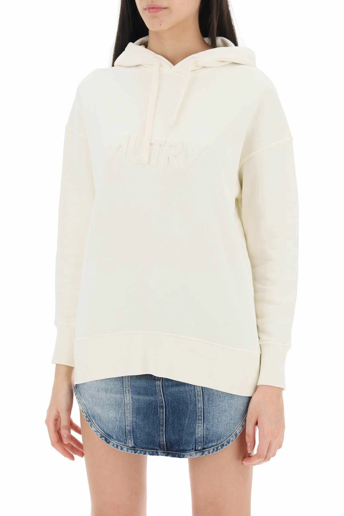 AUTRY o1y0725 Logo Hoodie in White Size XS / US 0-2 / IT 36-38 - 2 Thumbnail