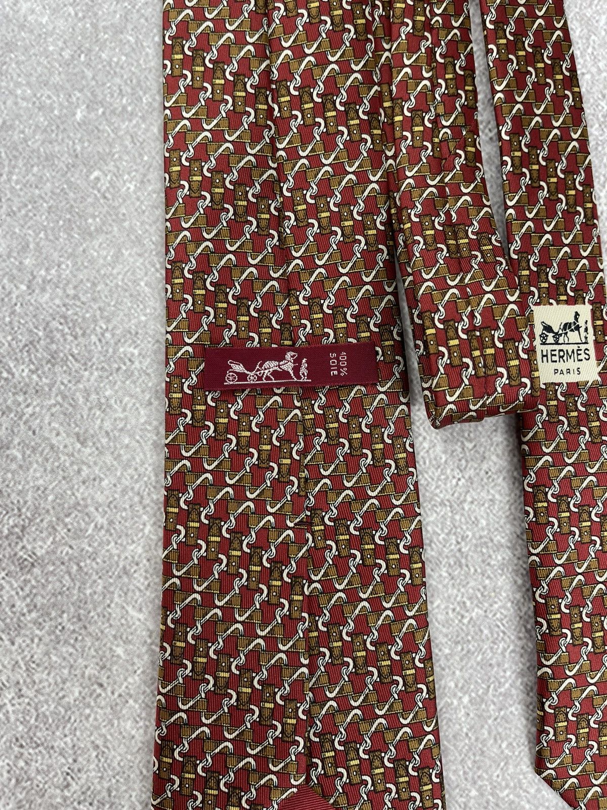 Hermes × Vintage Vintage Hermes Paris Silk Tie Size ONE SIZE - 12 Thumbnail