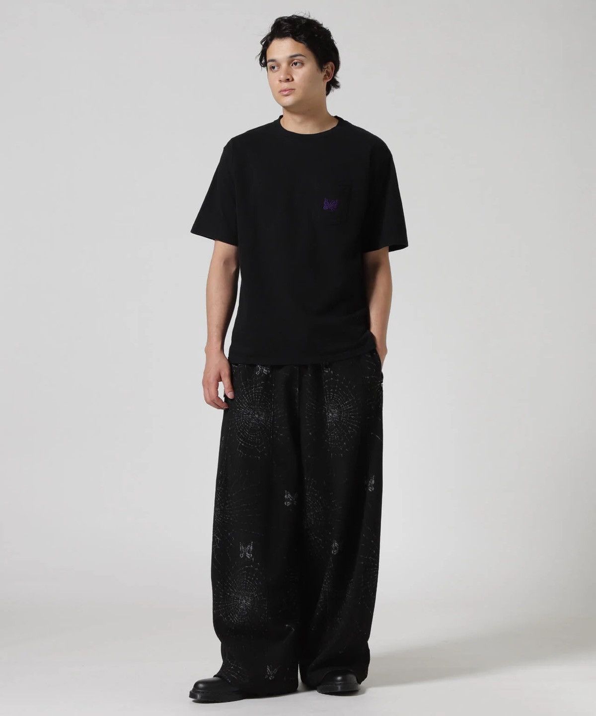 Needles Needles Jacquard Spider Web HD Track Pants Black Size US 32 / EU 48 - 1 Thumbnail