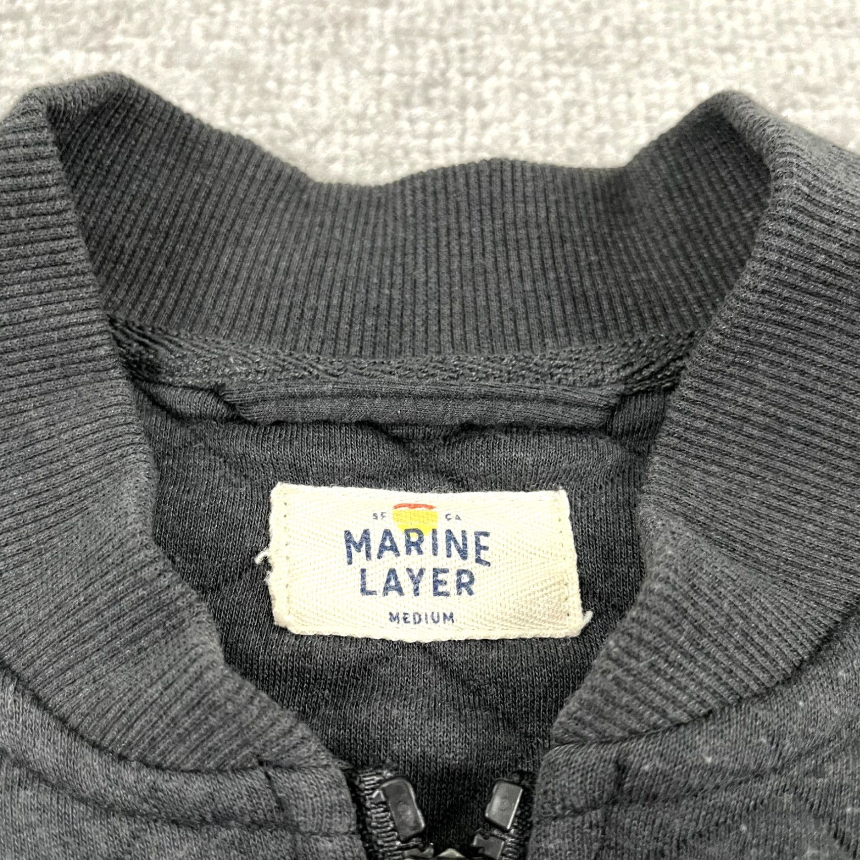 Marine Layer MARINE LAYER Jacket Mens Medium Gray Quilted Bomber Full Zip Outdoor Preppy Size US M / EU 48-50 / 2 - 2 Thumbnail