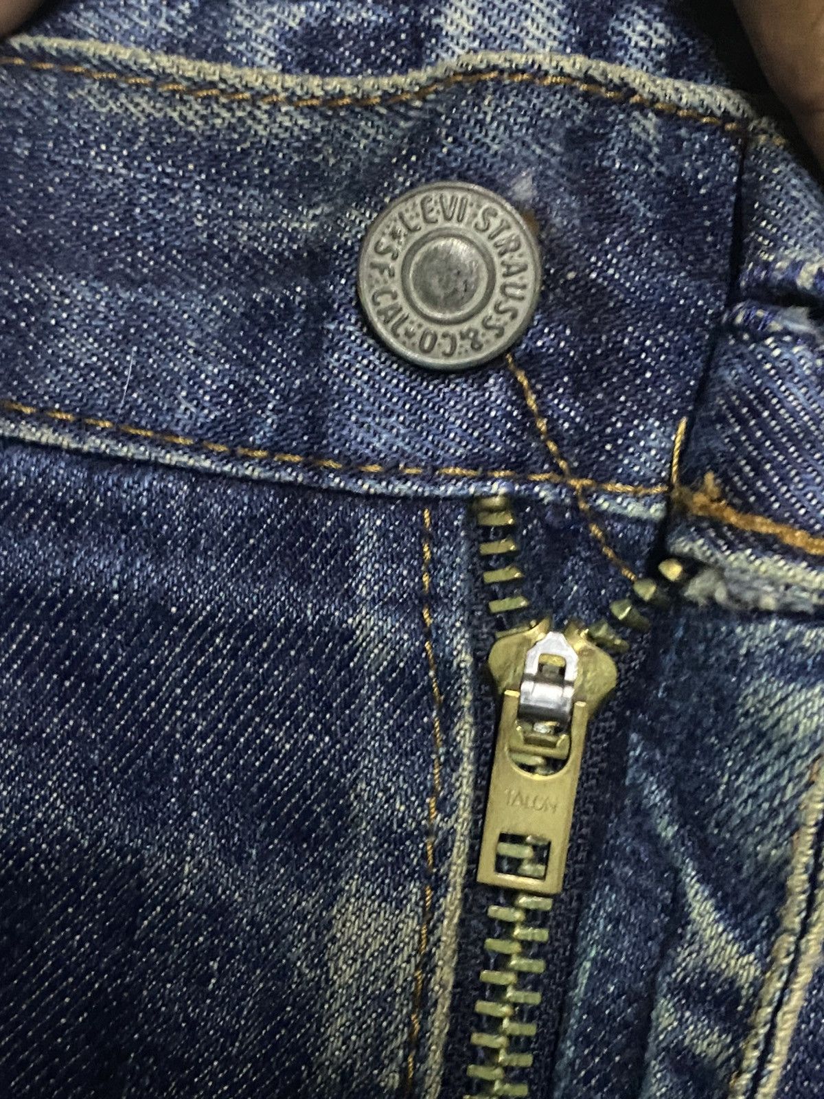 Levi's Levis 502 Big E Selvedge Talon Zip Distressed Baggy Jeans Size US 34 / EU 50 - 10 Thumbnail