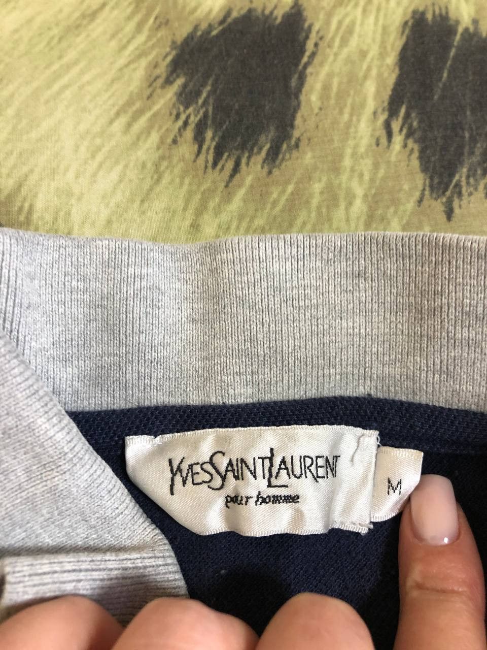 Yves Saint Laurent Yves Saint Laurent Big Logo Polo Shirt Short Sleeve YSL Size US M / EU 48-50 / 2 - 2 Thumbnail