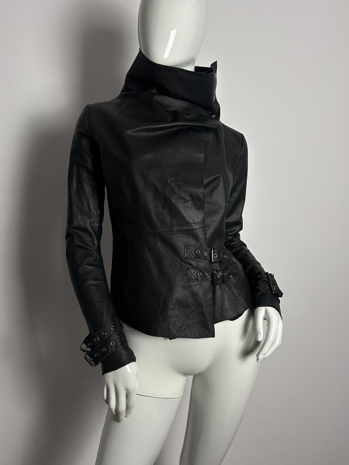 Other So sick biker asymmetric leather jacket Size S / US 4 / IT 40 - 3 Thumbnail