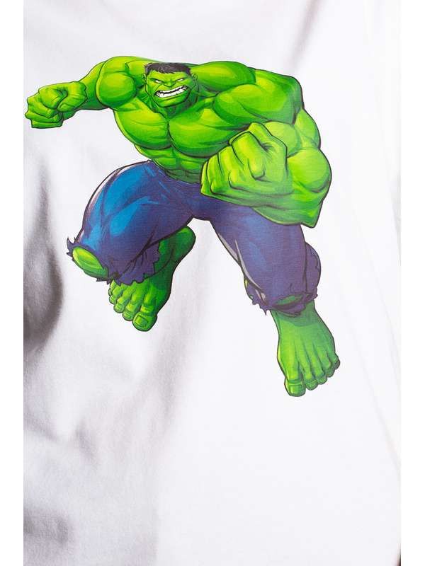 Balenciaga o1bcso1str1224 Hulk 2021MARVEL Medium Fit T-Shirt in White Size XS / US 0-2 / IT 36-38 - 5 Thumbnail