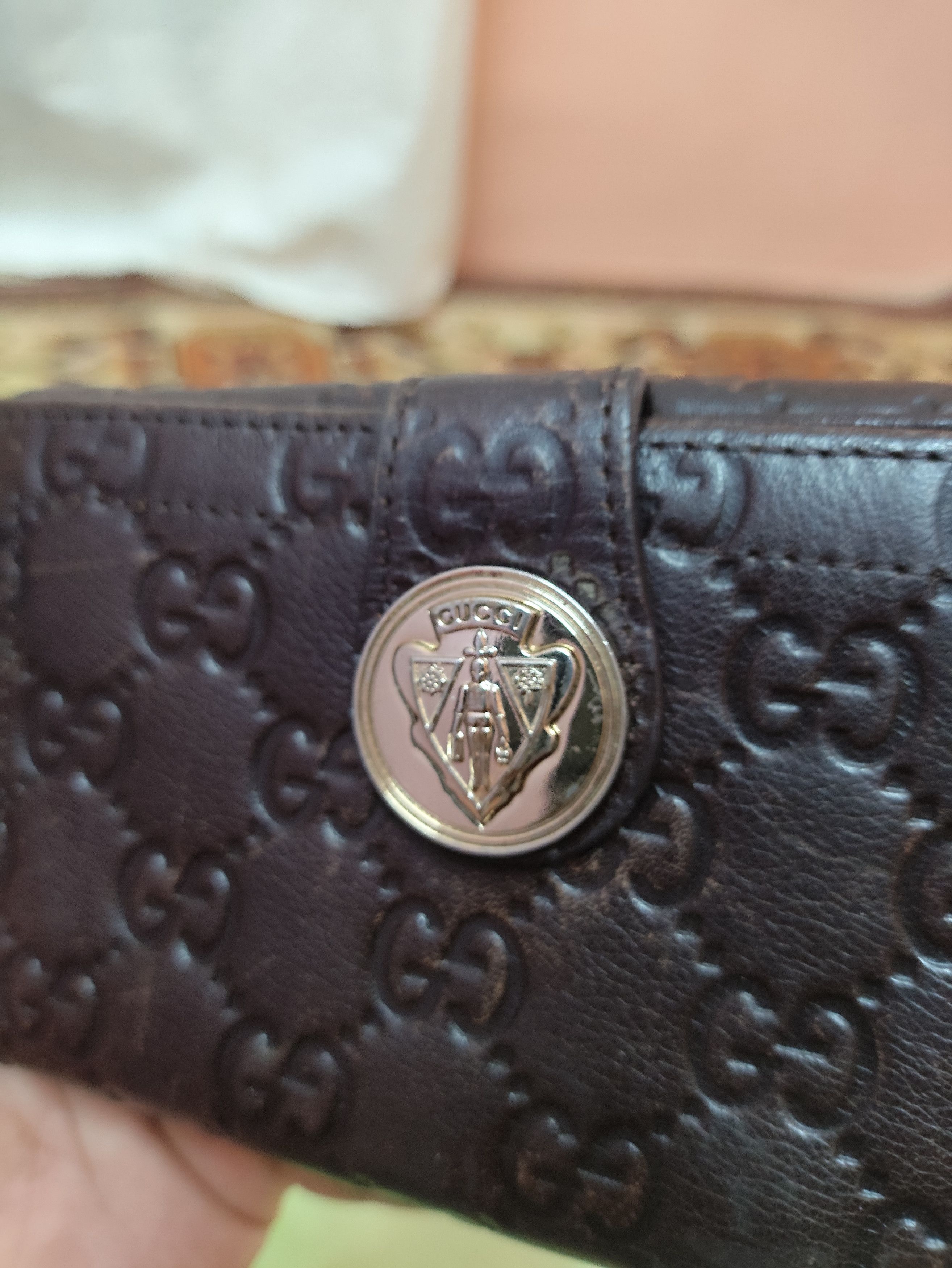 Leather × Vintage OLD Vintage Leather (G u c c i) Wallet with Steel Logo Size ONE SIZE - 6 Thumbnail