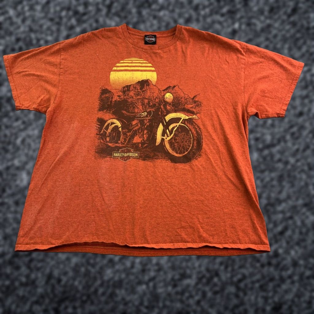Harley Davidson Harley-Davidson Shirt Mens 2XL Orange Arsenal Waterford Michigan Motorcycle Tee Size US XXL / EU 58 / 5 - 1 Thumbnail