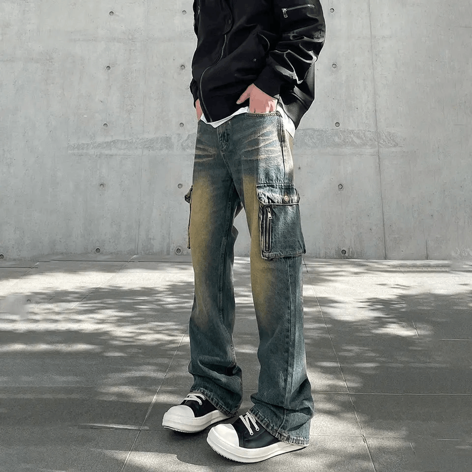 Japanese Brand × Vintage Mud Dyed Cargo Jeans Size US 32 / EU 48 - 2 Thumbnail