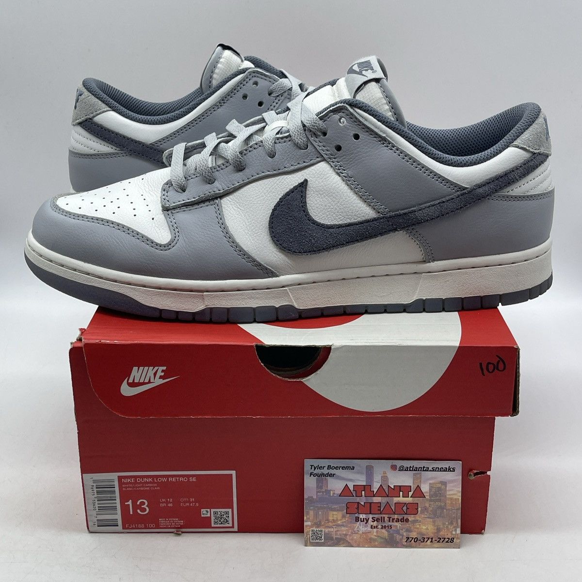 Nike Dunk low light carbon Size US 13 / EU 46 - 1 Thumbnail
