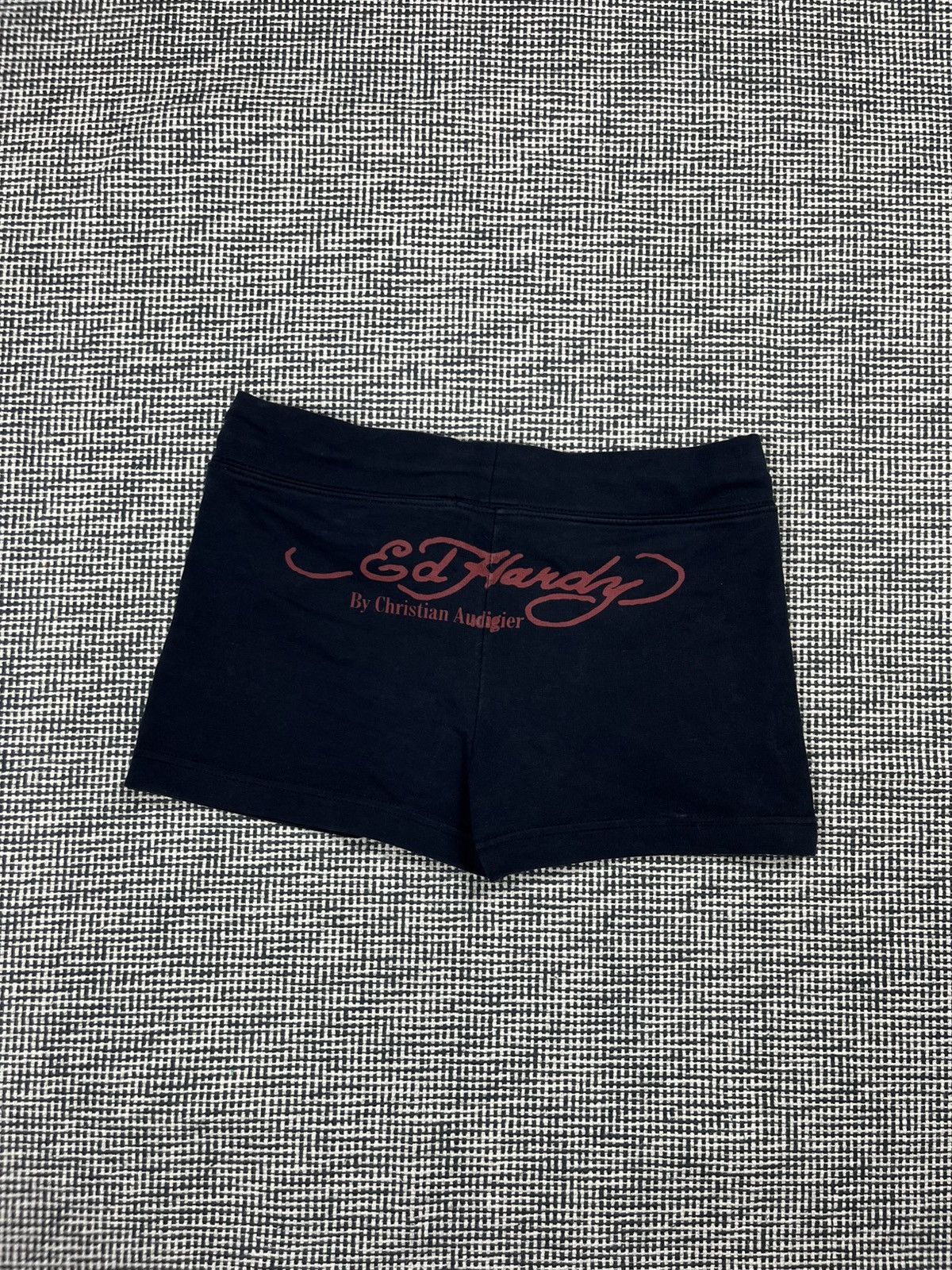 Ed Hardy × Japanese Brand × Vintage Ed hardy big logo cheerleader mini shorts rare Y2K vintage Size 28" / US 6 / IT 42 - 1 Thumbnail