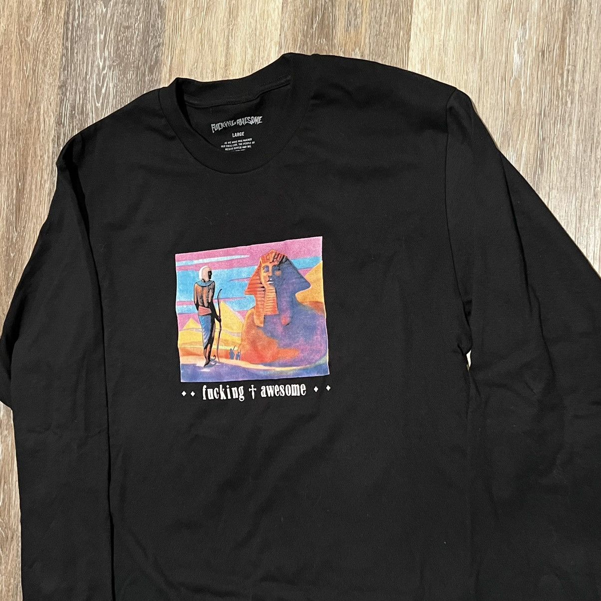 Fucking Awesome Fucking Awesome Egyptian Long sleeve Sphinx Pharoah Tee Size US L / EU 52-54 / 3 - 11 Thumbnail