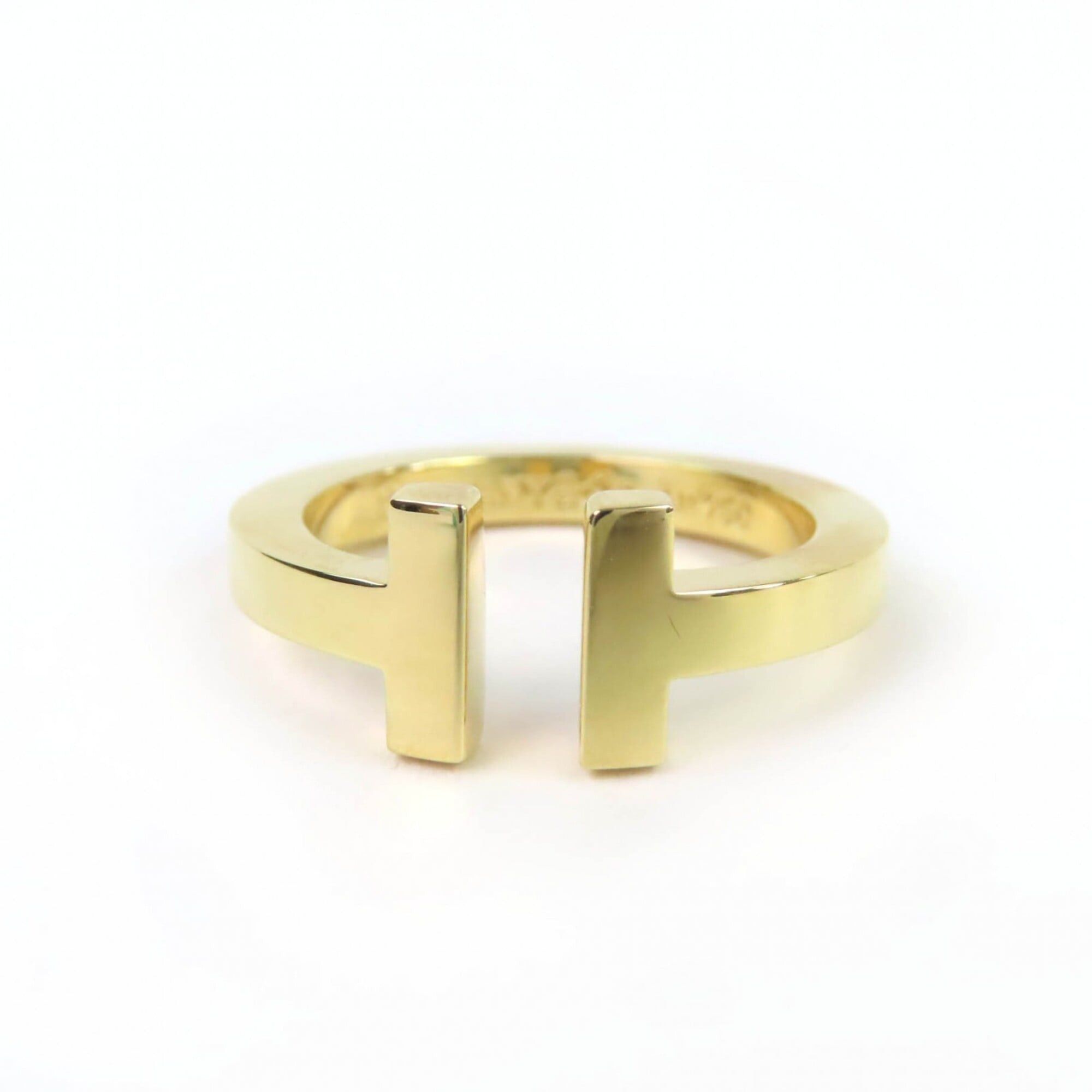 Tiffany & Co. TIFFANY&Co. Tiffany T Square Ring AU750 (YG) Yellow Gold with Box and Case, Weight 6.52g, Women's Size ONE SIZE - 1 Thumbnail
