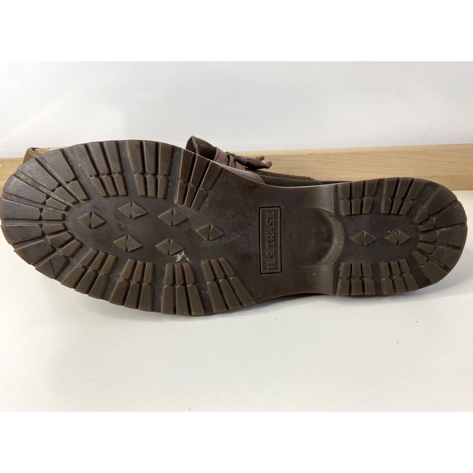 Penn HS Trask Penny Leather Tassel Loafers Dress Men US 11 Brown Tasseled Shoes Size US 11 / EU 44 - 5 Thumbnail