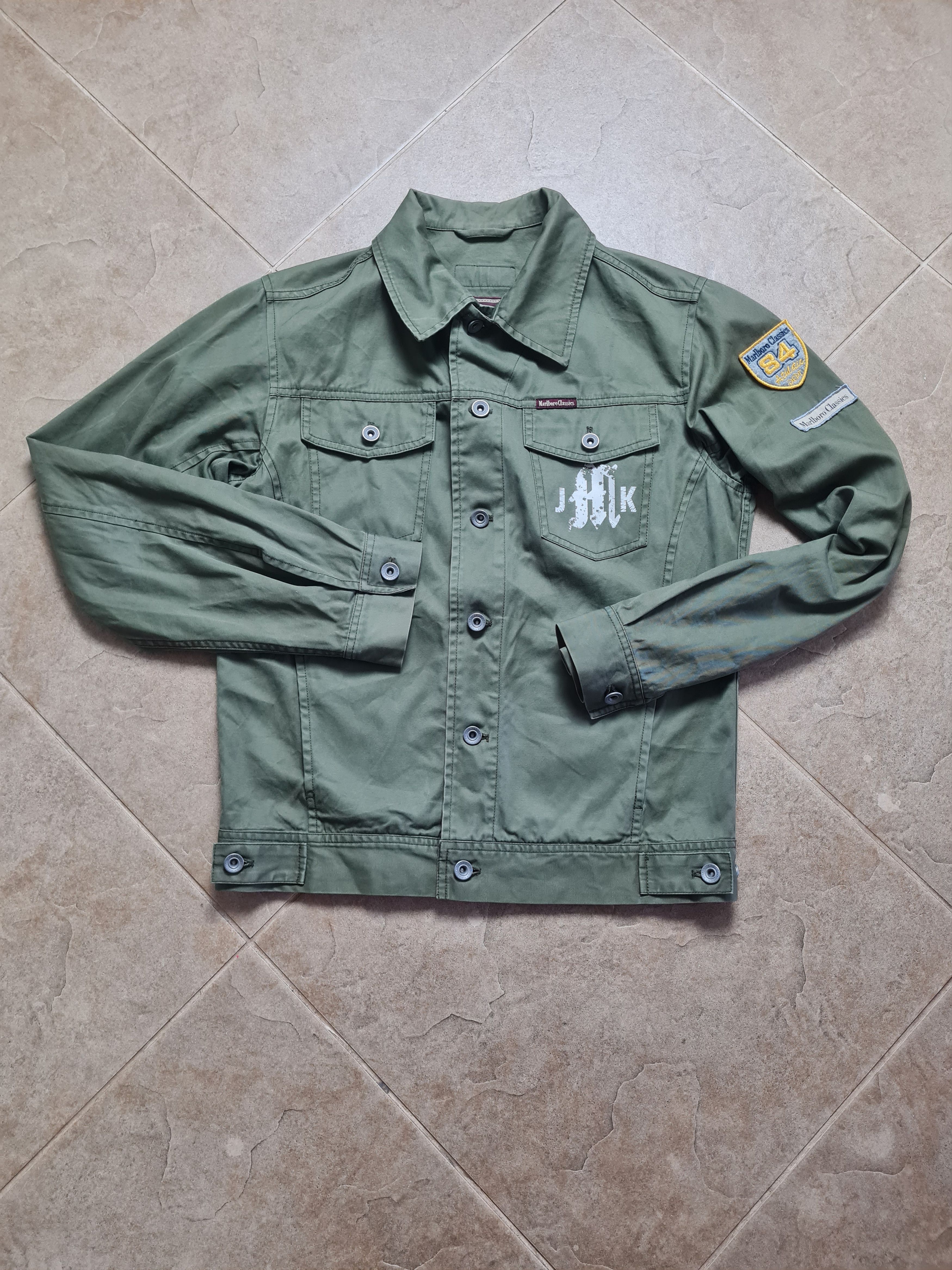 Marlboro Vintage rare military jacket Denim 90s Marlboro ARMY USA Size US S / EU 44-46 / 1 - 6 Thumbnail