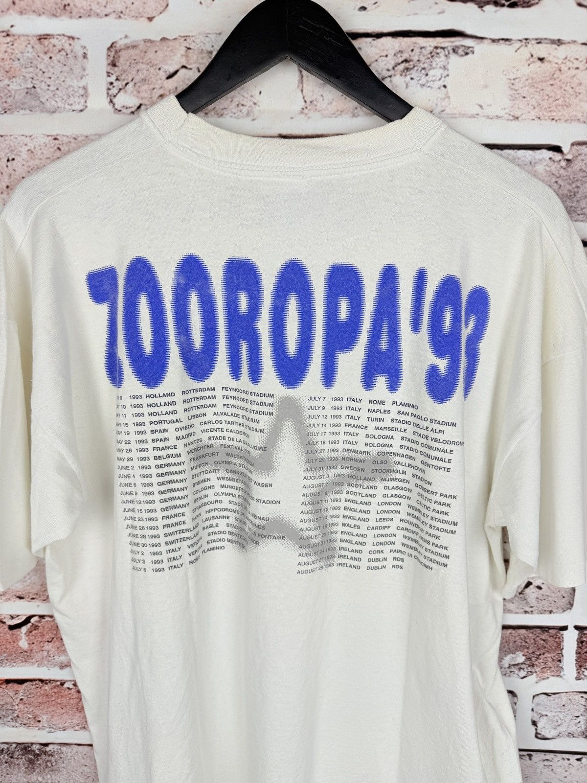 Vintage Very rare Vintage Zooropa 1993 single stitch tee t-shirt Size US XL / EU 56 / 4 - 9 Thumbnail