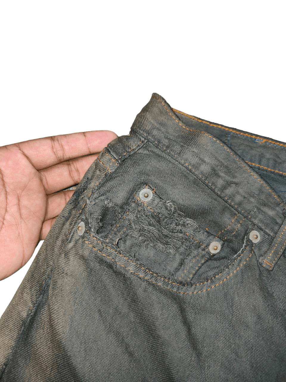 Levi's Thrashed Vintage Levi's 501 Worn Faded Denim Size US 33 - 9 Thumbnail