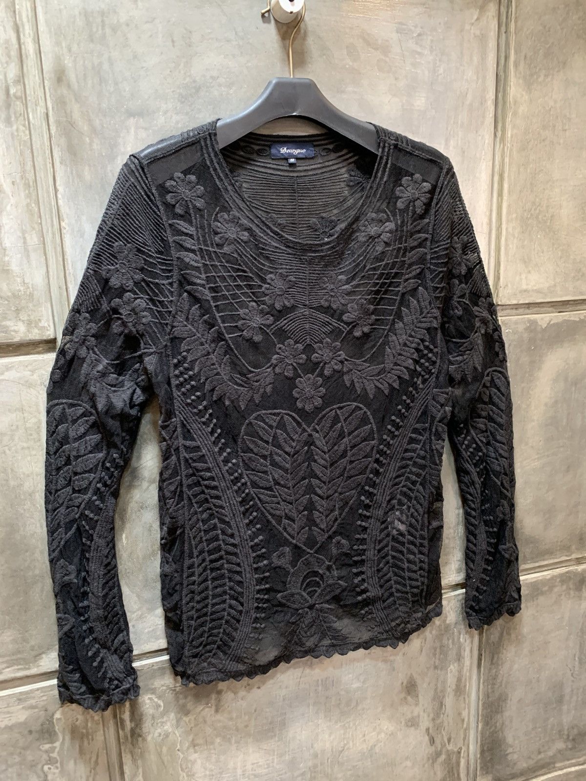 If Six Was Nine Y2K Lace Up Mesh Top Size US M / EU 48-50 / 2 - 2 Thumbnail