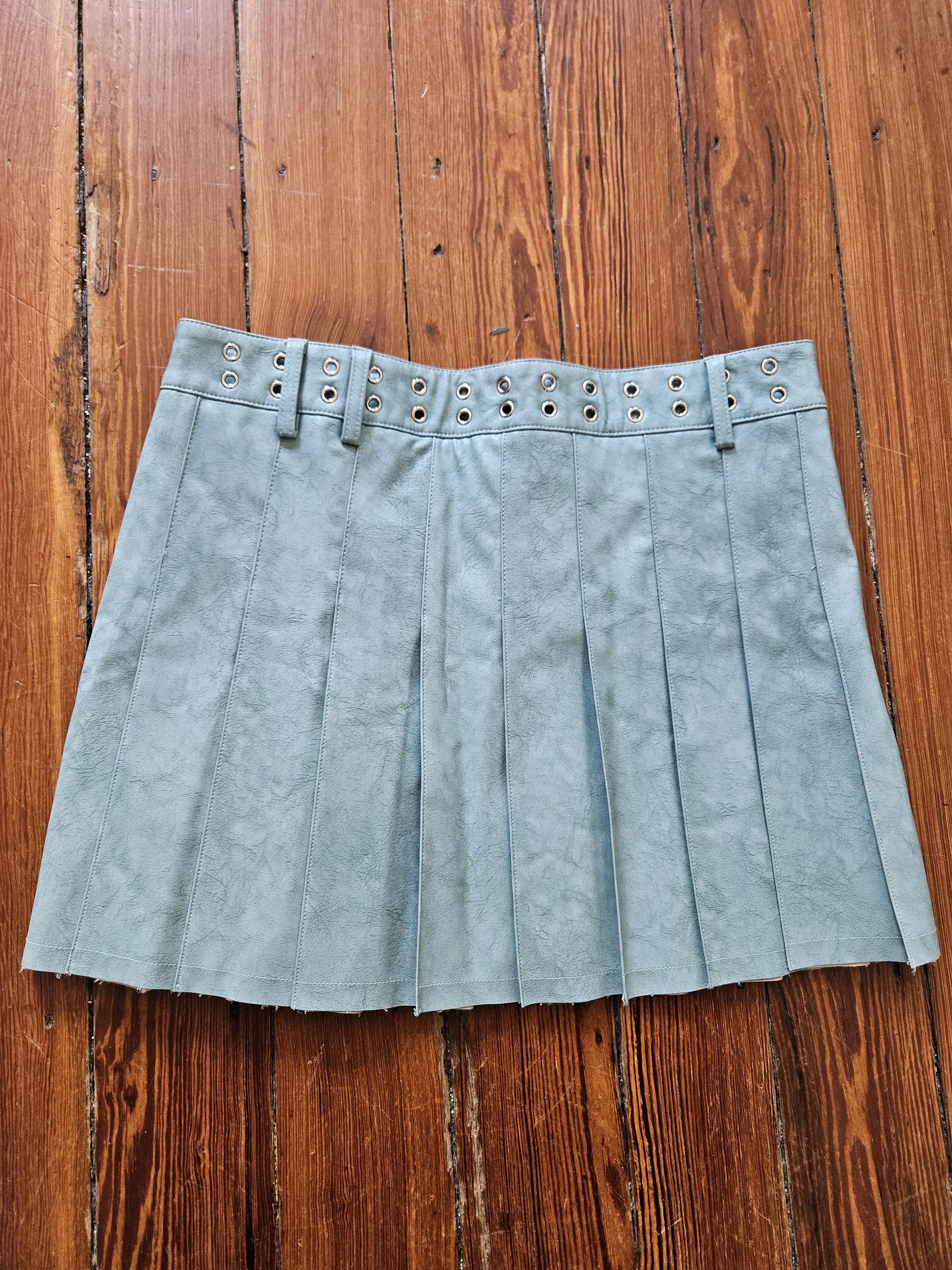 Andersson Bell Andersson Bell blue faux leather mini skirt Size 27" / US 4 / IT 40 - 2 Thumbnail