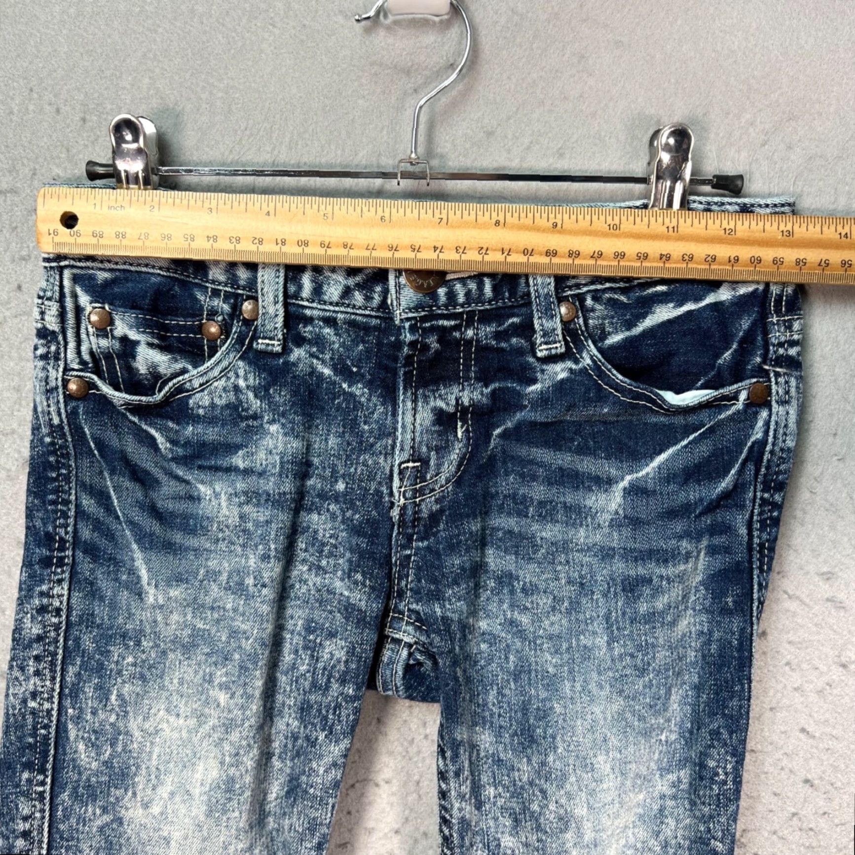 MOUSSY VINTAGE Moussy Womens Jeans 24 Distressed Skinny Blue Acid Wash Cotton Blend Denim 5-Pocket Design Low Rise Spring Fall Summer Winter Womens Jeans Size 42" / US 20 - 5 Thumbnail