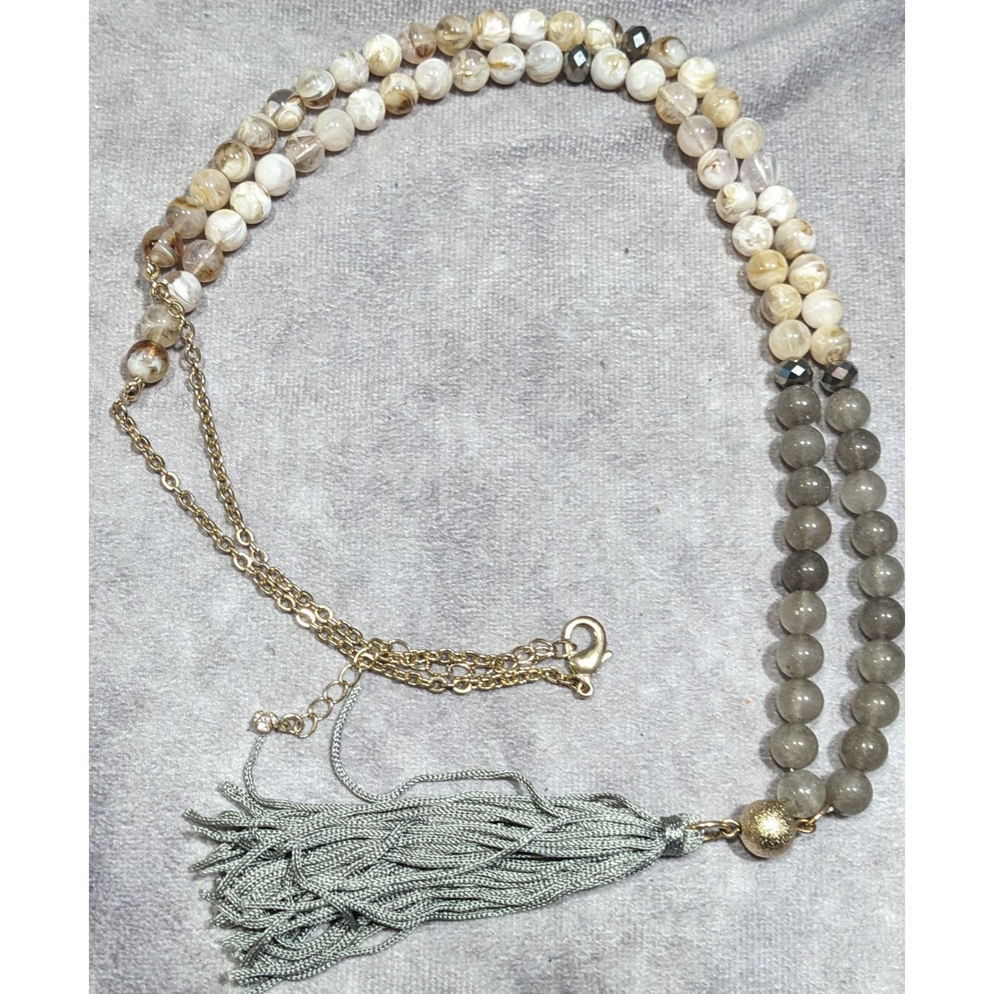 Other Boho Chic Stone And Acrylic Beaded Tassel Necklace Size ONE SIZE - 7 Thumbnail