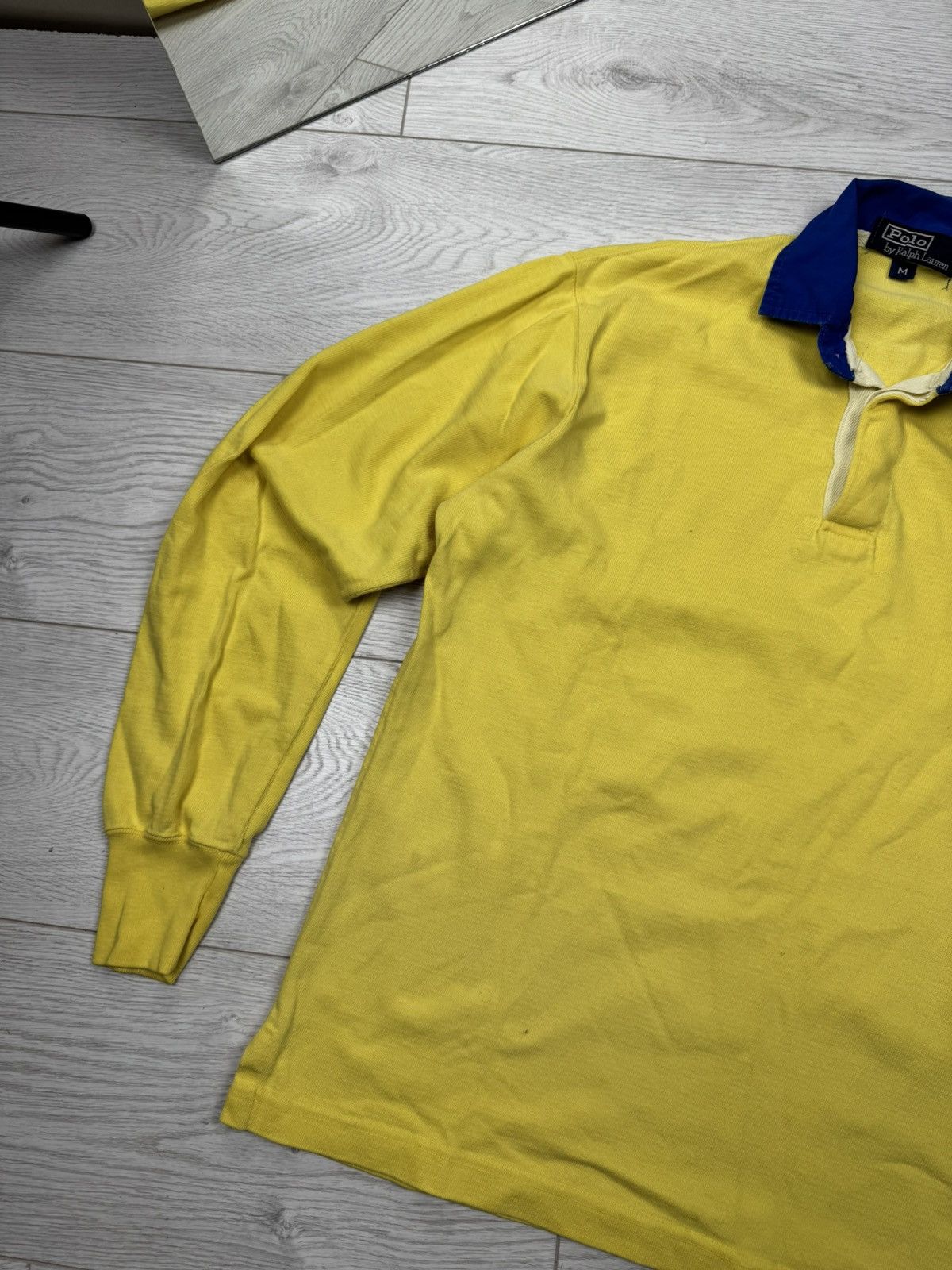 Polo Ralph Lauren × Vintage Vintage Polo Ralph Lauren Rugby Yellow Long Sleeve Shirt Size US M / EU 48-50 / 2 - 5 Thumbnail