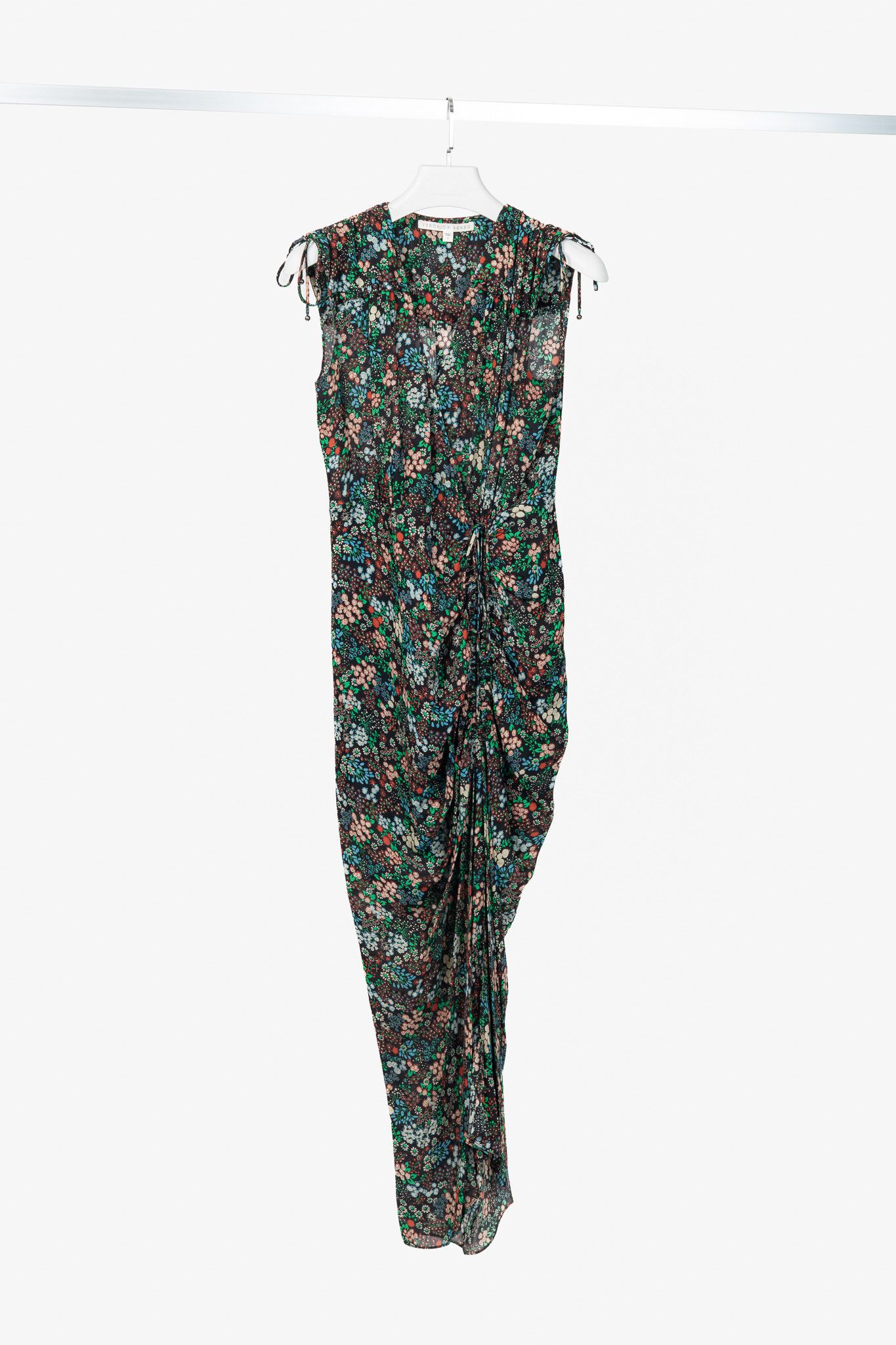 Tibi Veronica Beard Teagan Floral Silk Gathered Midi Dress Size M / US 6-8 / IT 42-44 - 1 Thumbnail