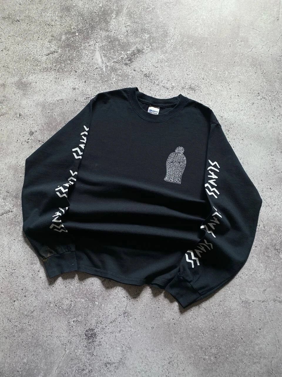 Band Tees SLAVES "TAKE CONTROL" HARDCORE PUNK BAND LONGSLEEVE PAINTED Size US S / EU 44-46 / 1 - 1 Thumbnail