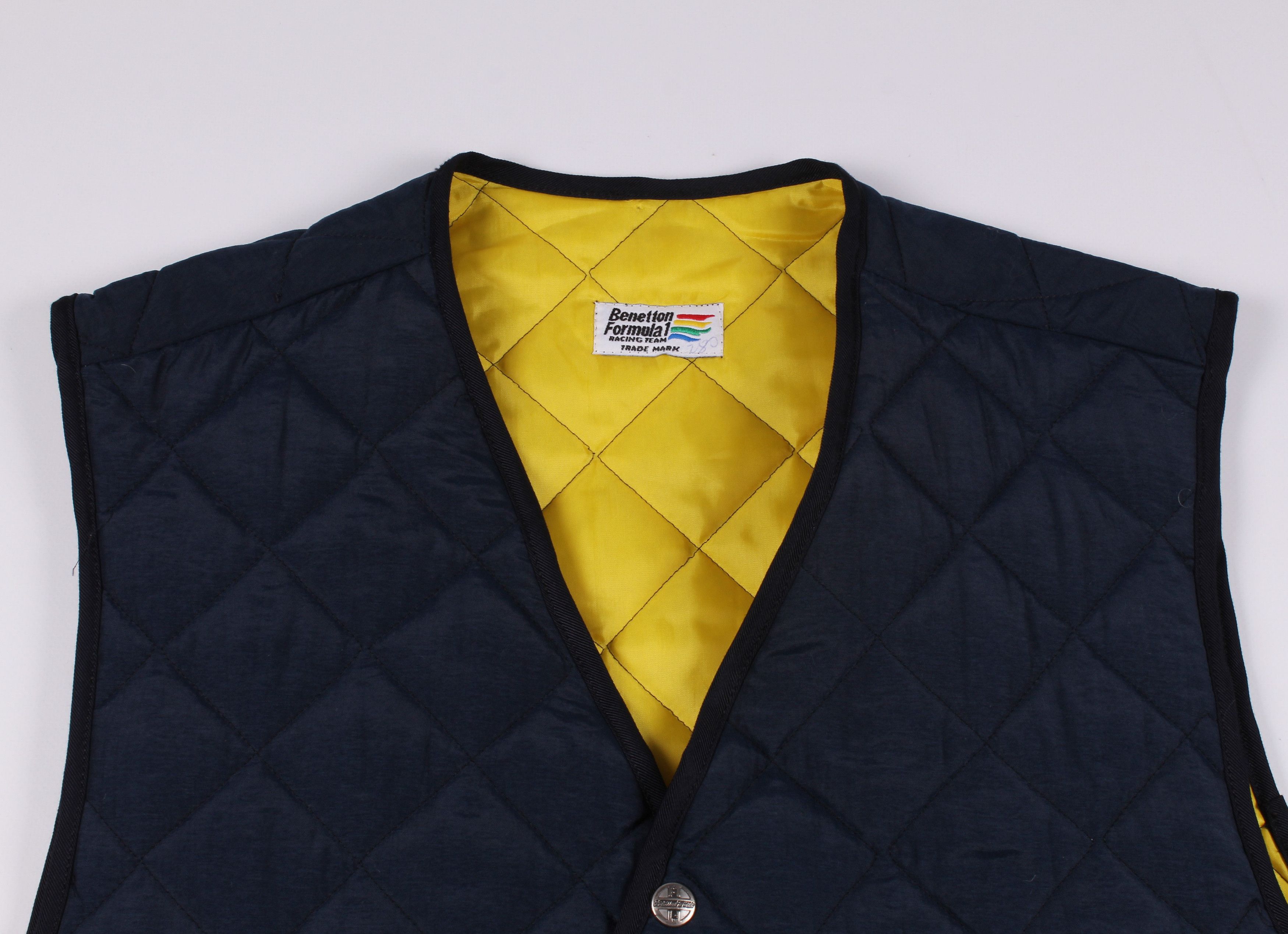 Benetton × Formula 1 Vintage Rare Benetton Formula 1 Uno Racing Team Quilted Vest Size US M / EU 48-50 / 2 - 3 Thumbnail